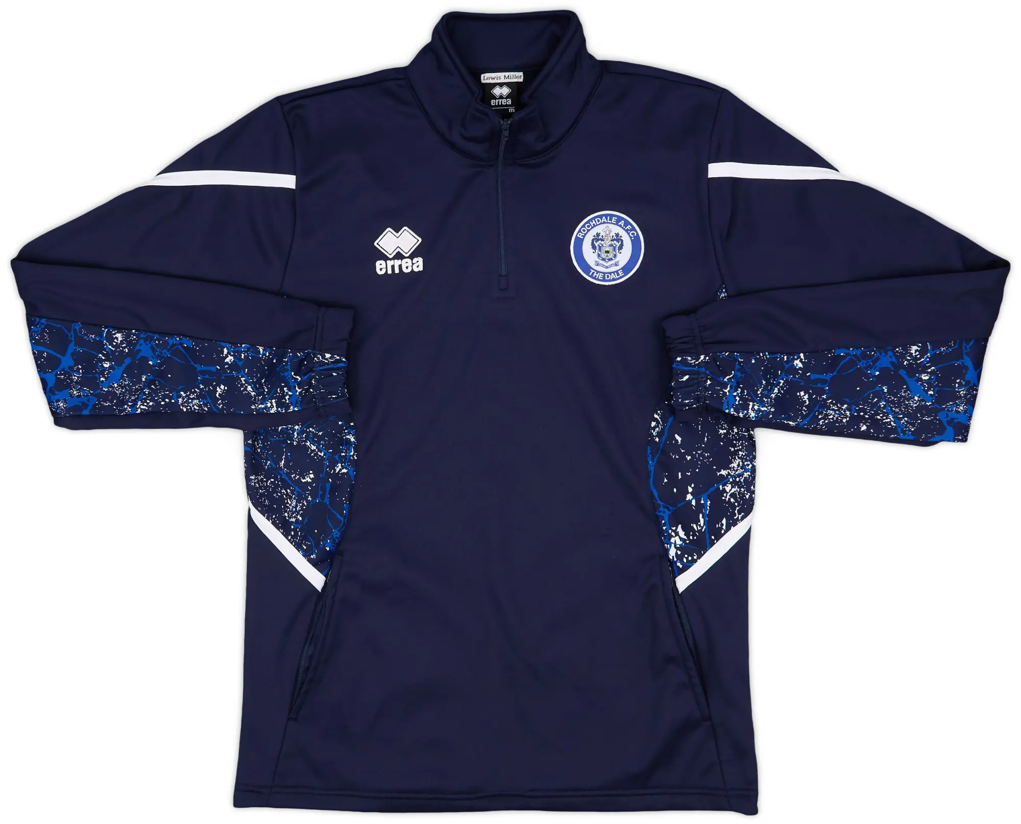 2018-19 Rochdale Errea 1/4 Zip Drill Top - 8/10 - (M)