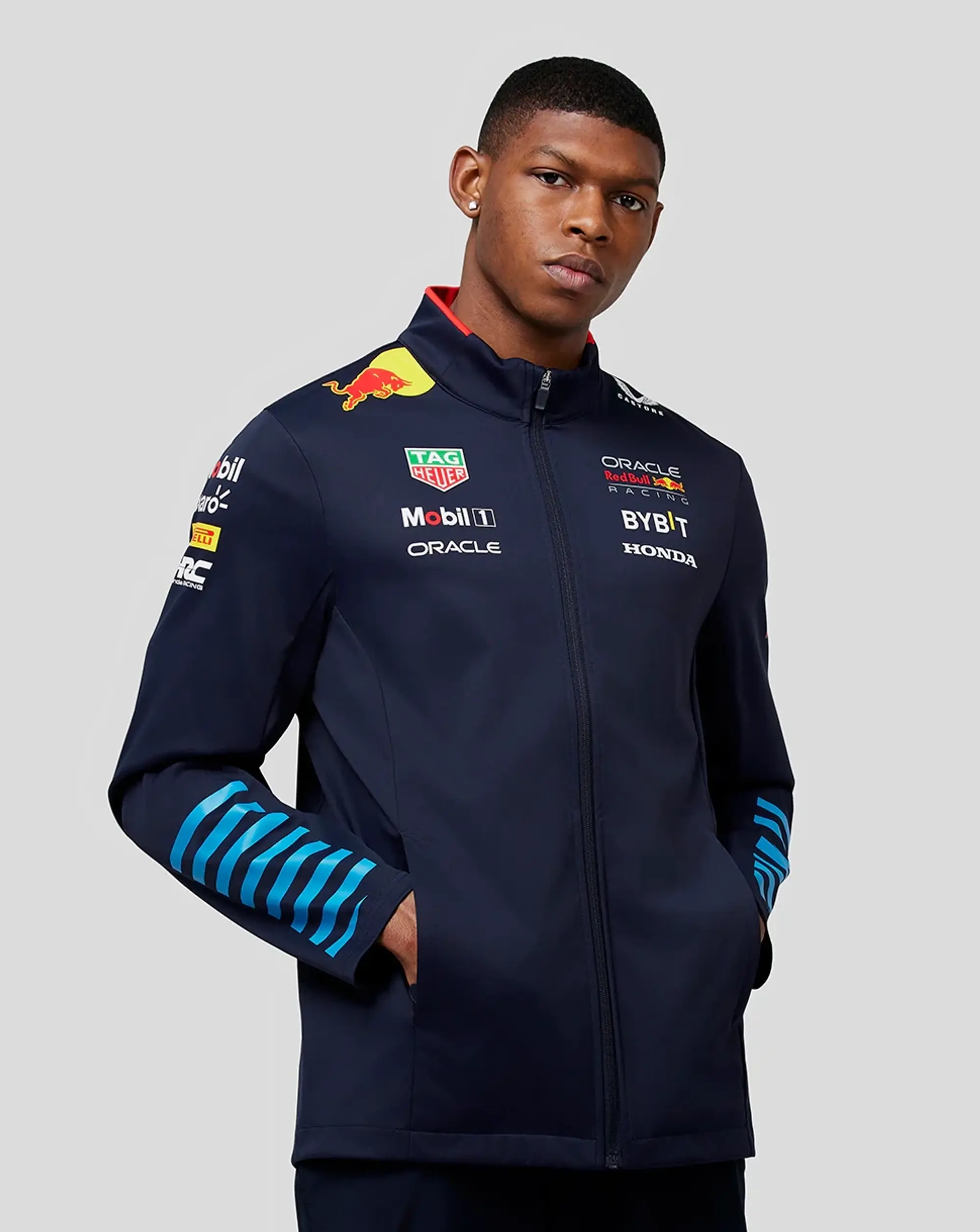 Castore Oracle Red Bull Racing Unisex Official Teamline Soft Shell Jacket - Night Sky