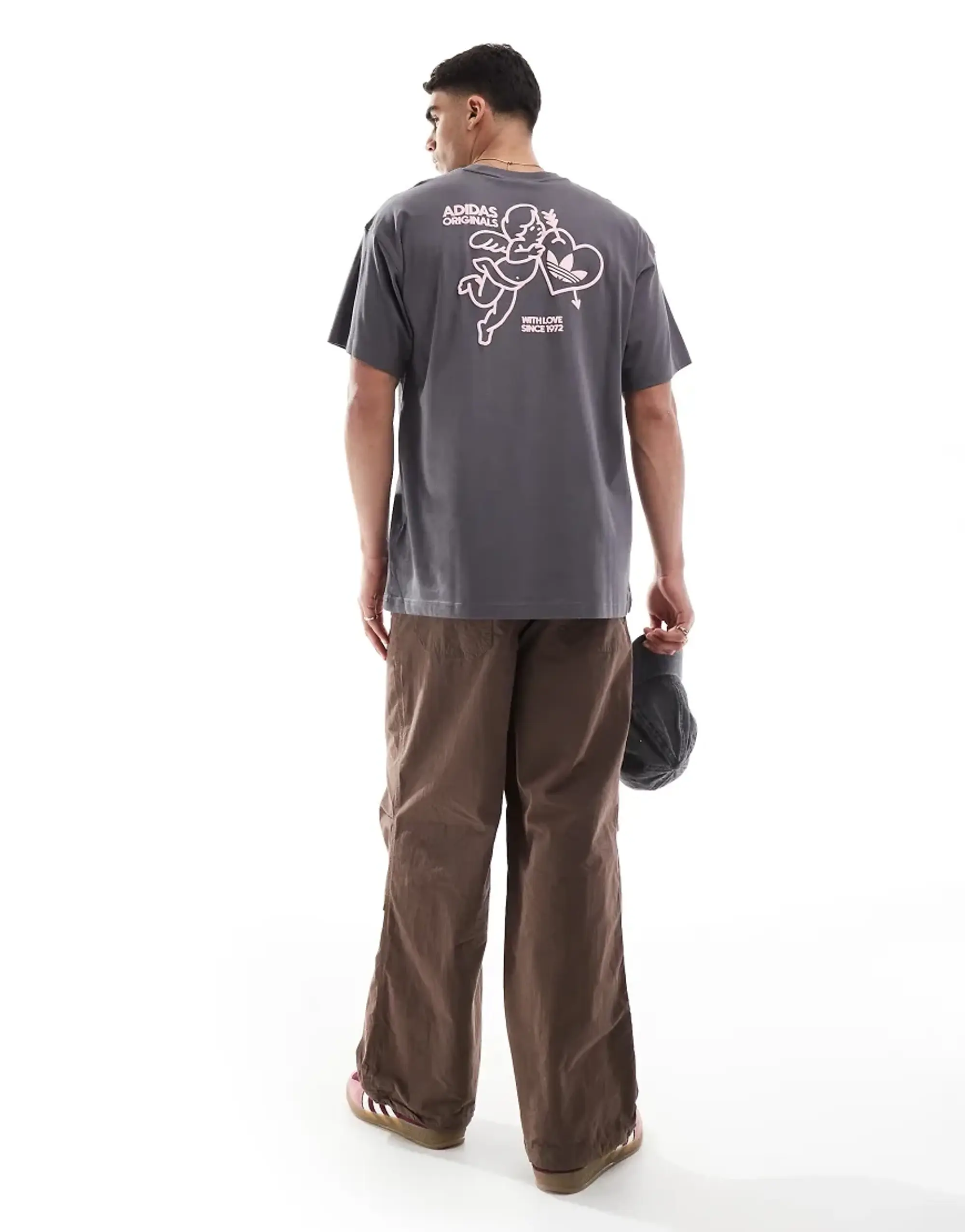 Adidas Originals Cupid Graphic T-Shirt In Grey