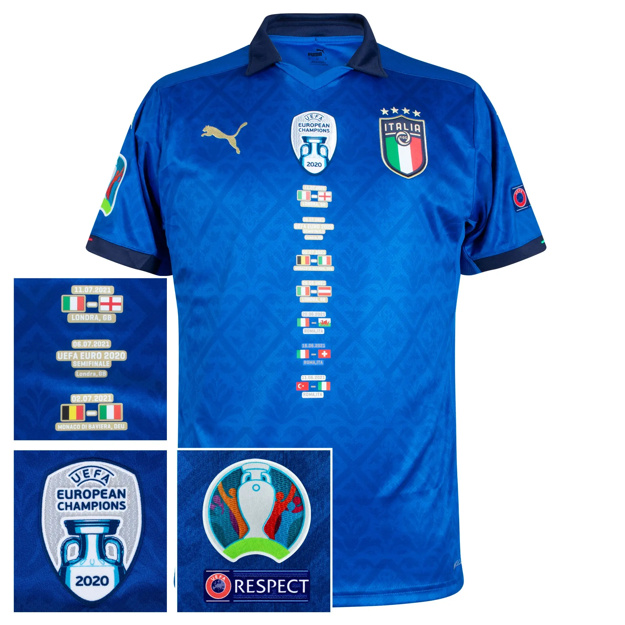 Puma Italy Mens SS Home Shirt 2020