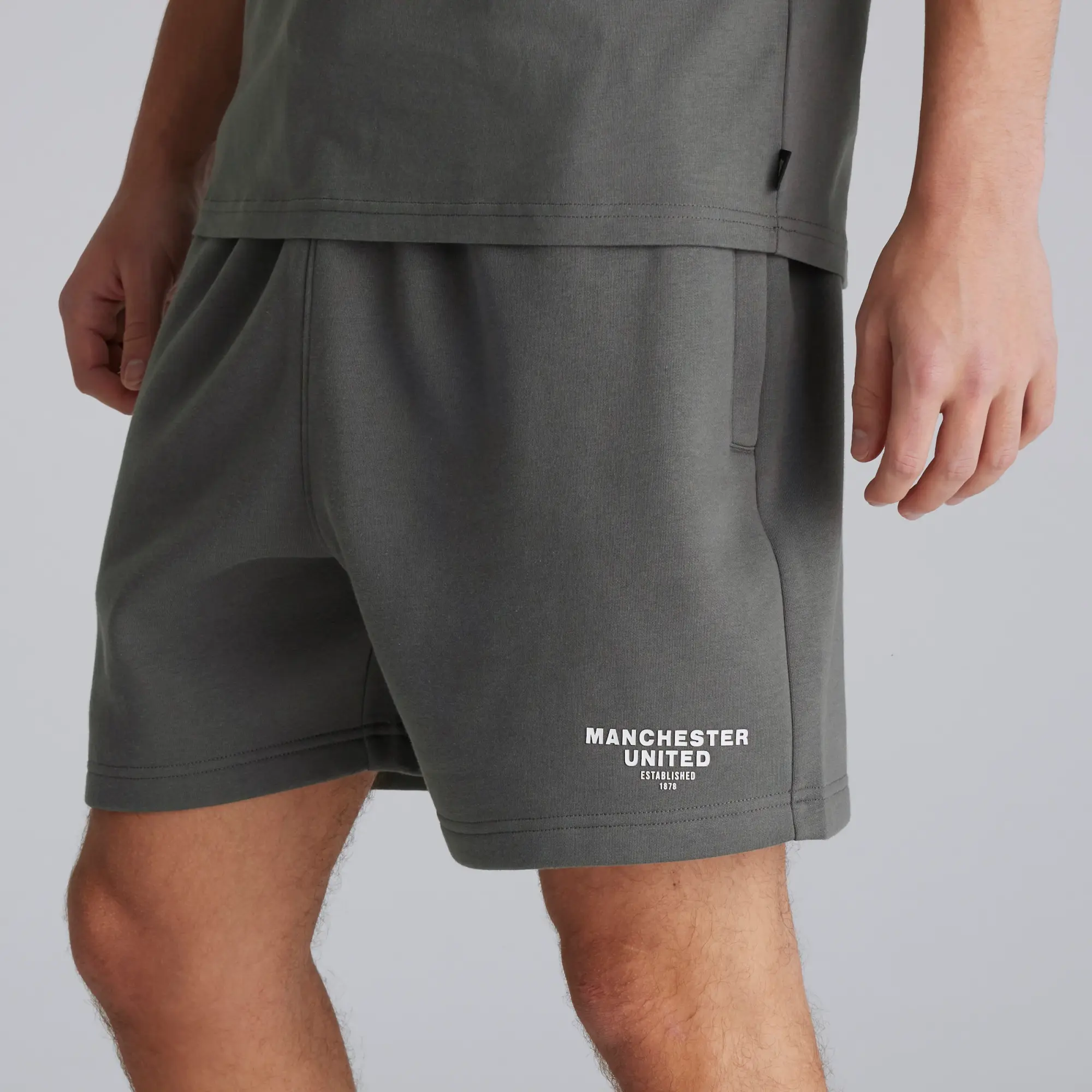 RAW Manchester United Mens Print Shorts Slate