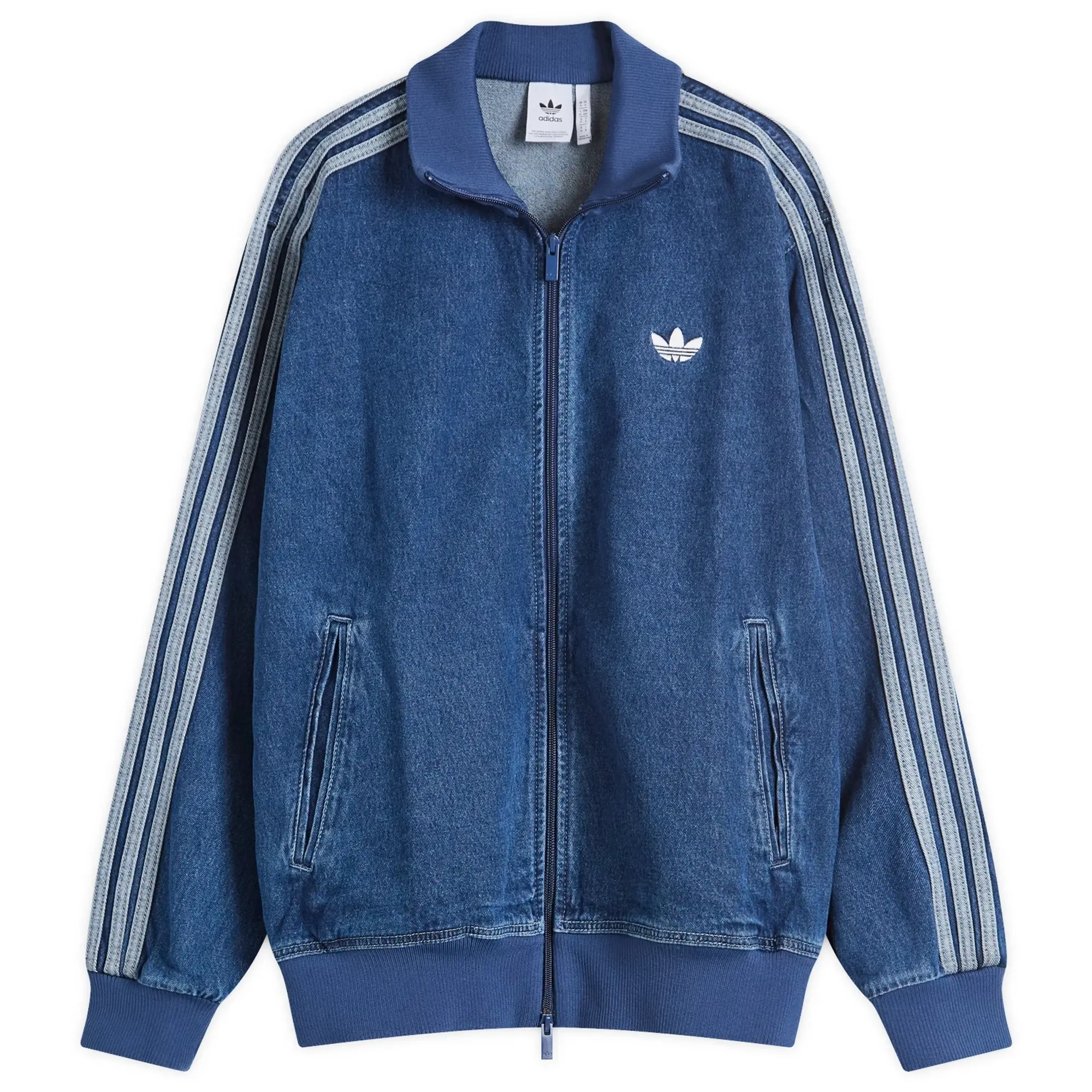 Jacket Adidas Adicolor Denim Firebird Track Top Medium Blue Denim Xxl