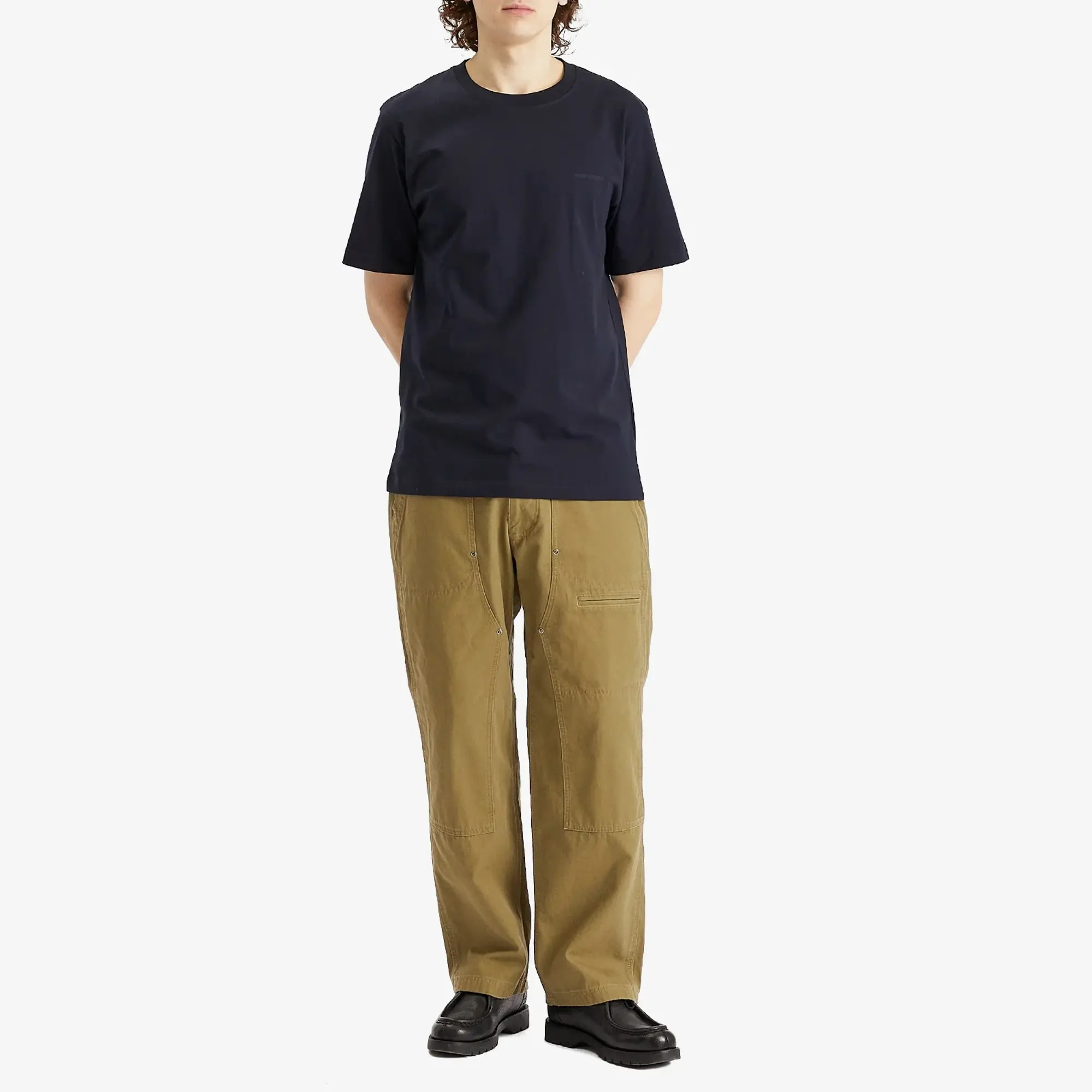 Norse Projects Men's Johannes Logo Print T-Shirt Dark Navy