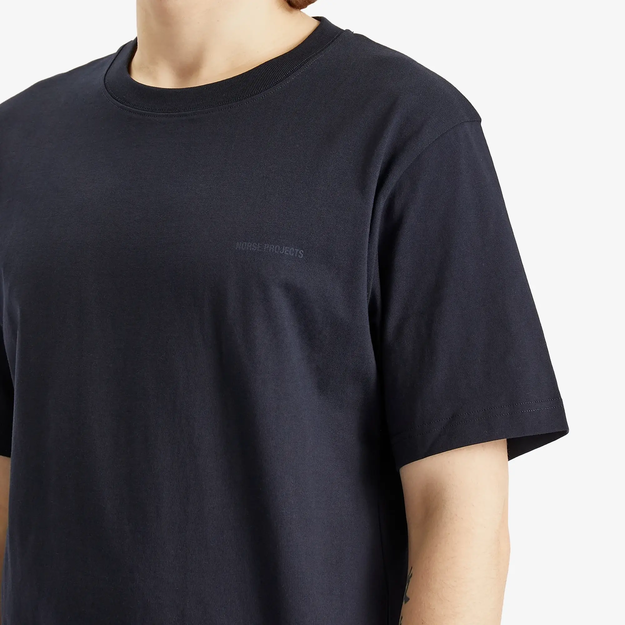 Norse Projects Men's Johannes Logo Print T-Shirt Dark Navy