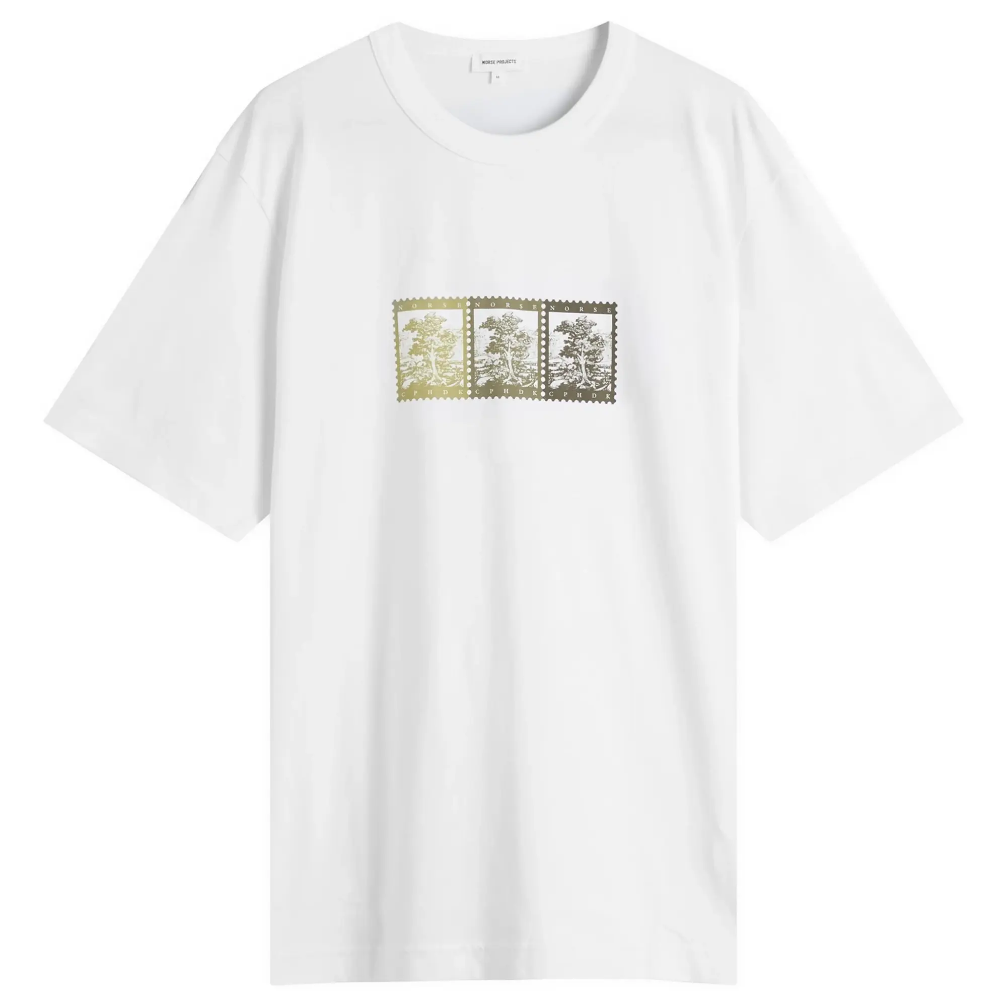 Norse Projects Men's Holger Post Stamp Print T-Shirt White