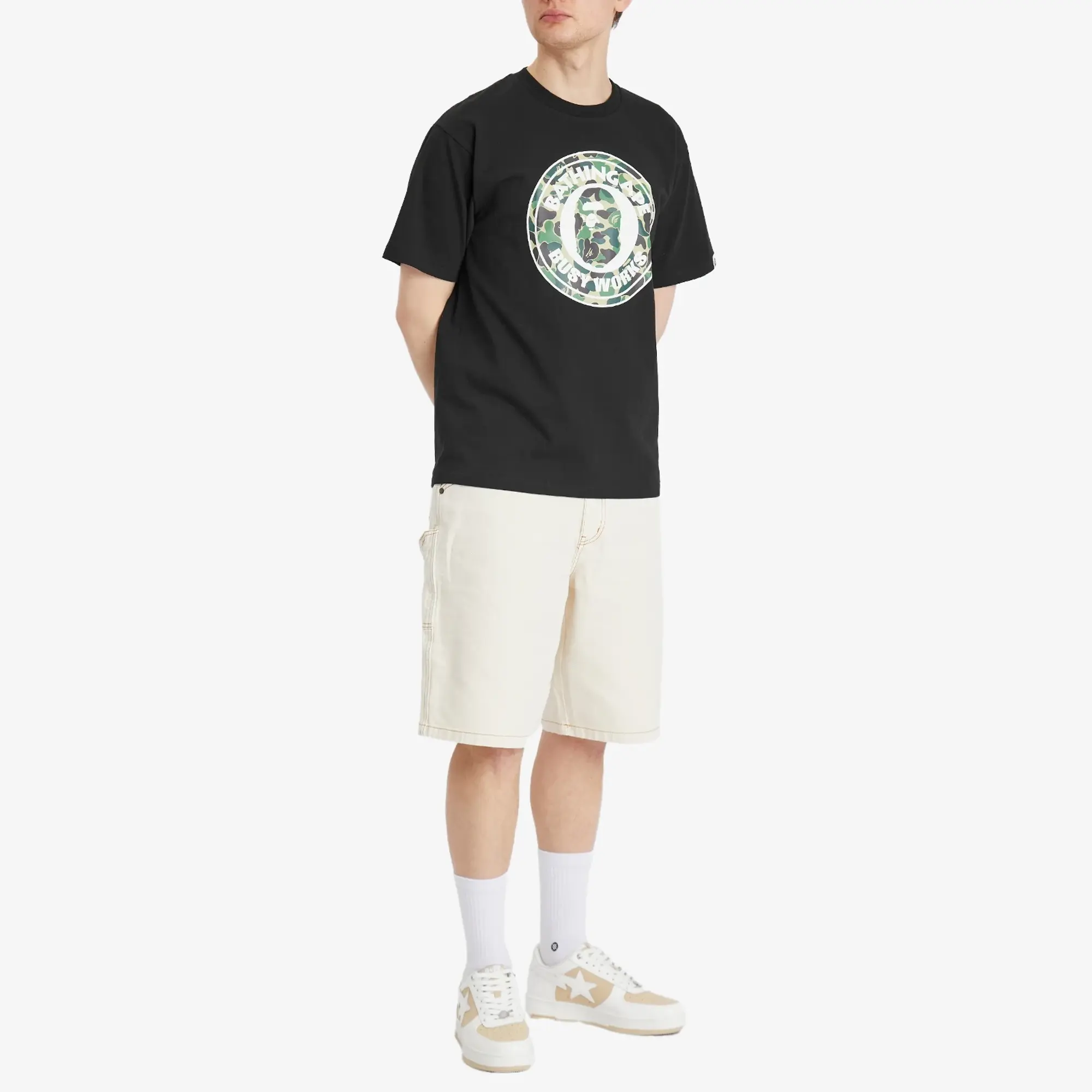 BAPE - A Bathing Ape Abc Camo Busy Works T-Shirt - Black/Green