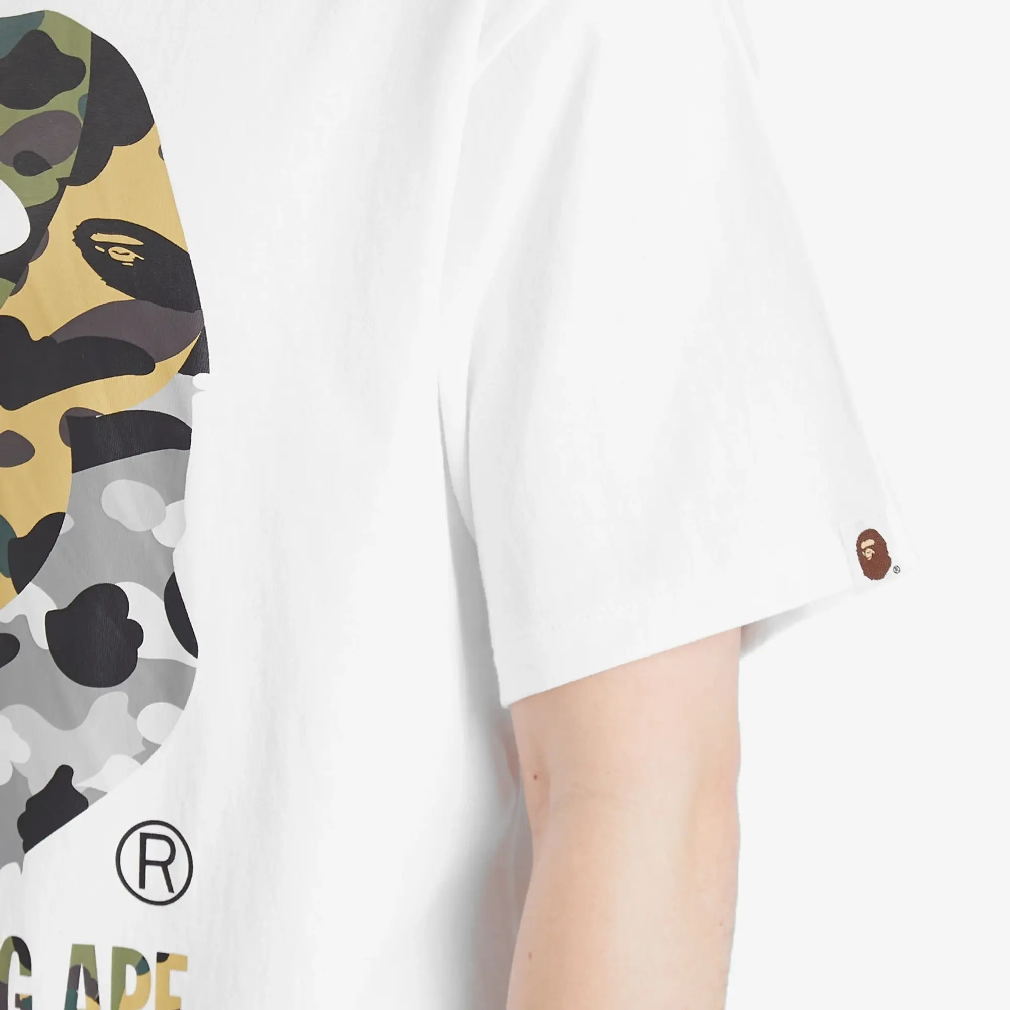 A Bathing Ape Men's 1St Camo Crazy By Bathing Ape Tee White