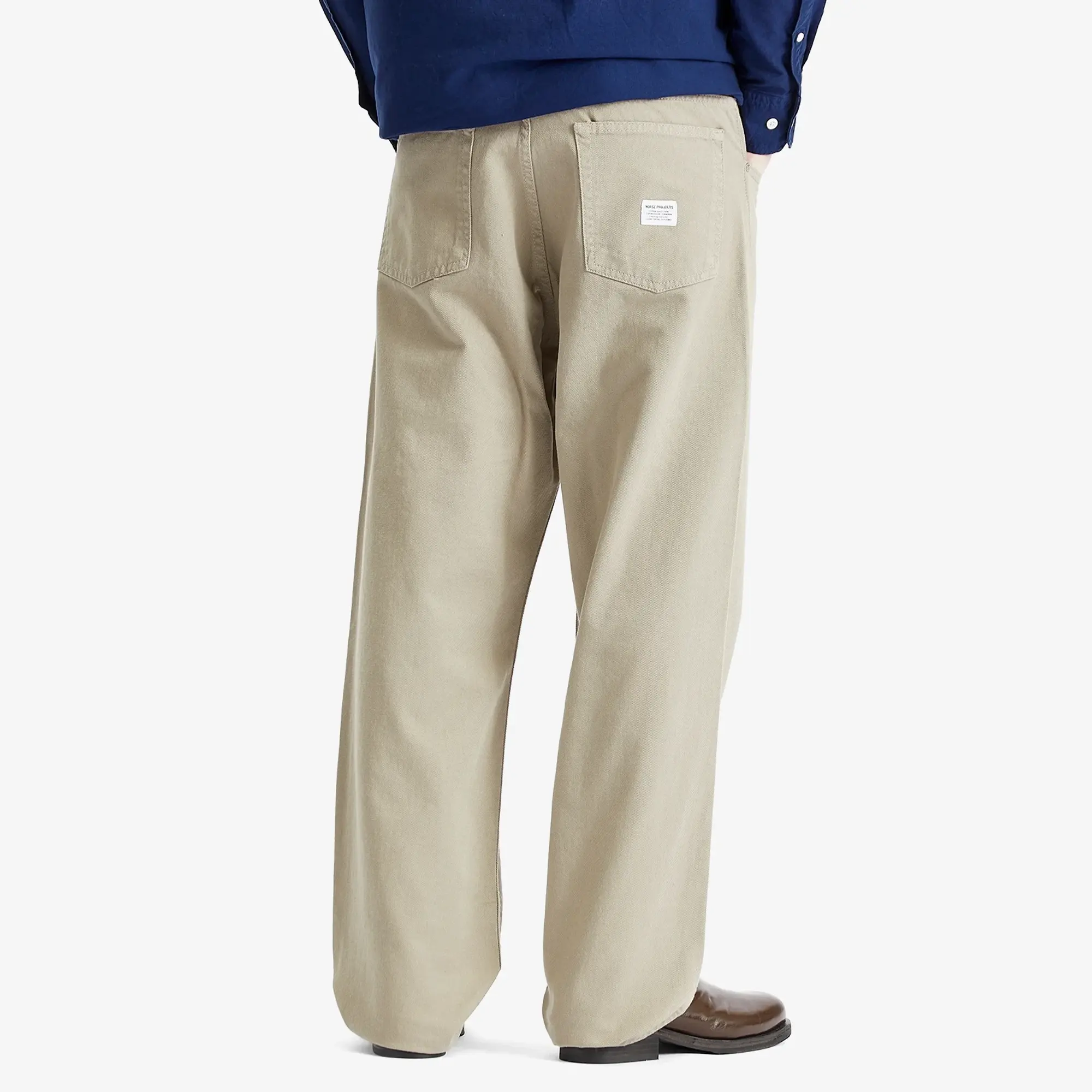 Norse Projects Men's Mogens Relaxed 5 Pocket Twill Trousers Clay
