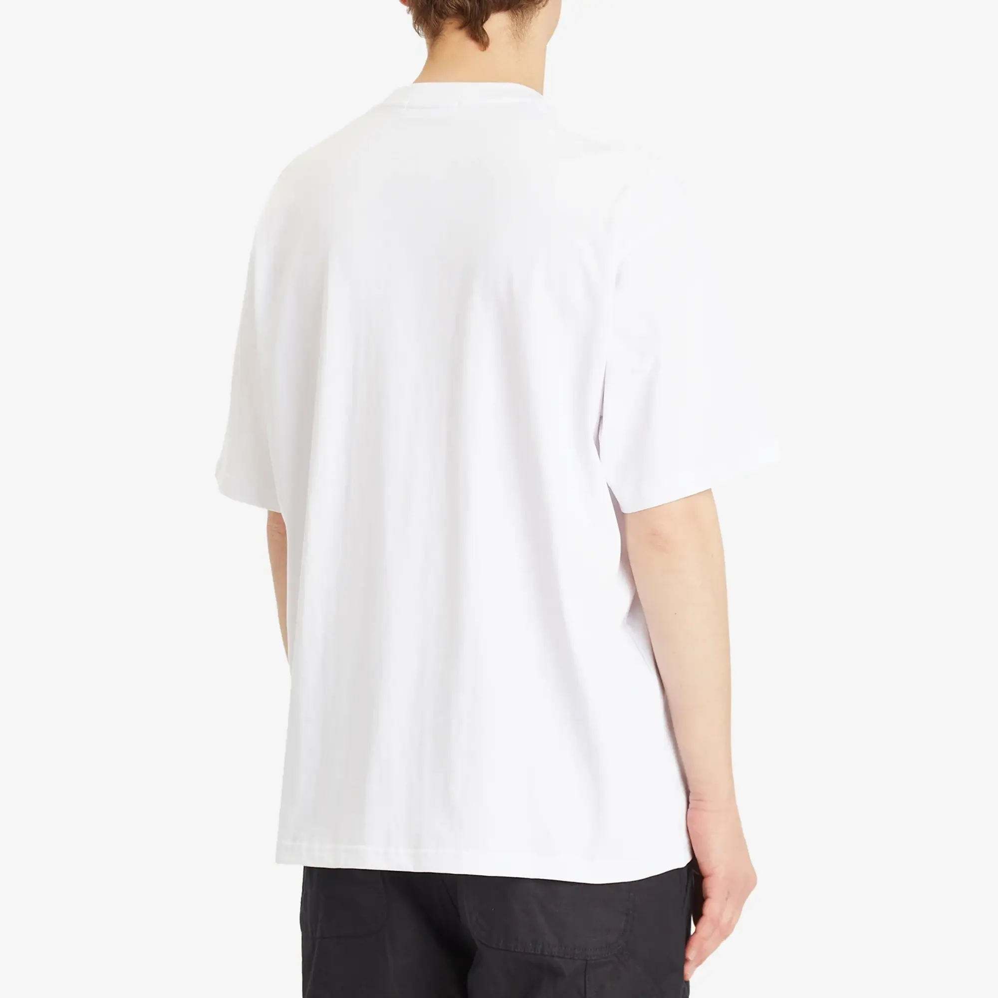 A Bathing Ape Men's Chain Stitch Shark Relaxed Fit Tee White