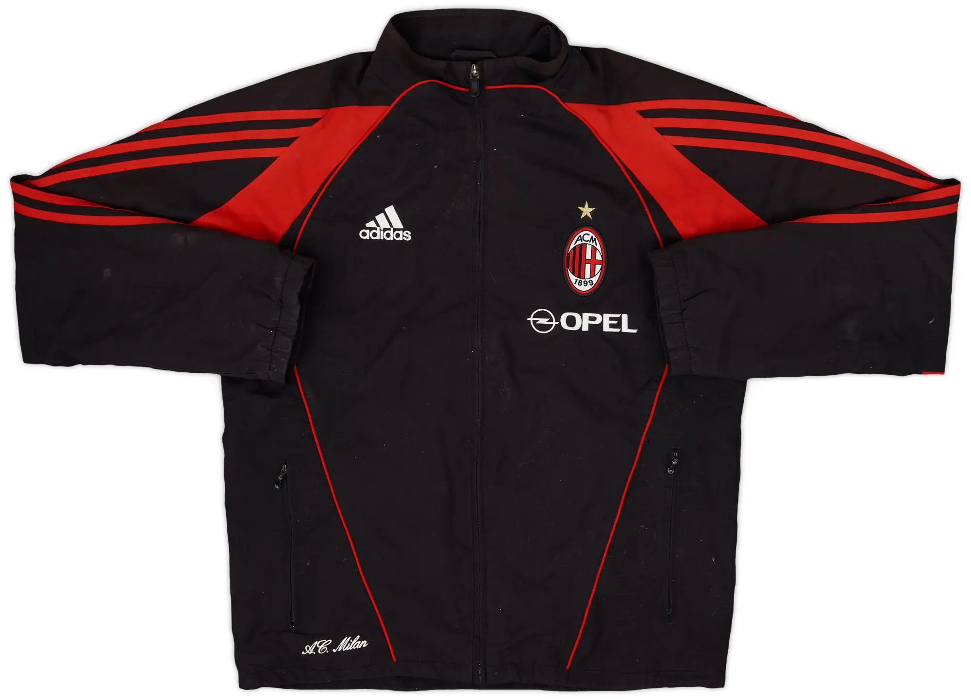 2005-06 AC Milan adidas Track Jacket - 7/10 - (M)