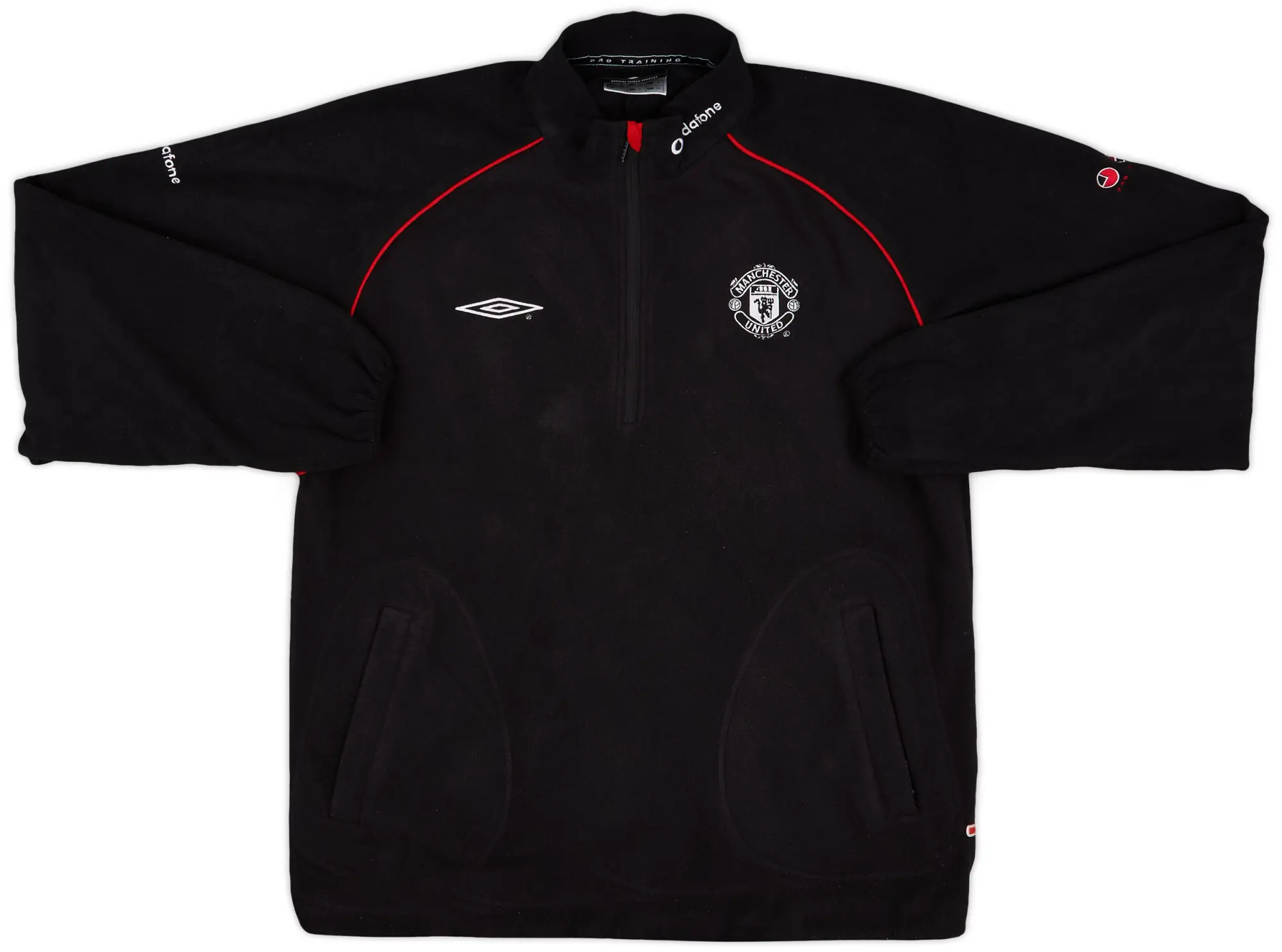2000-02 Manchester United Umbro 1/4 Zip Fleece Top - 8/10 - (M)