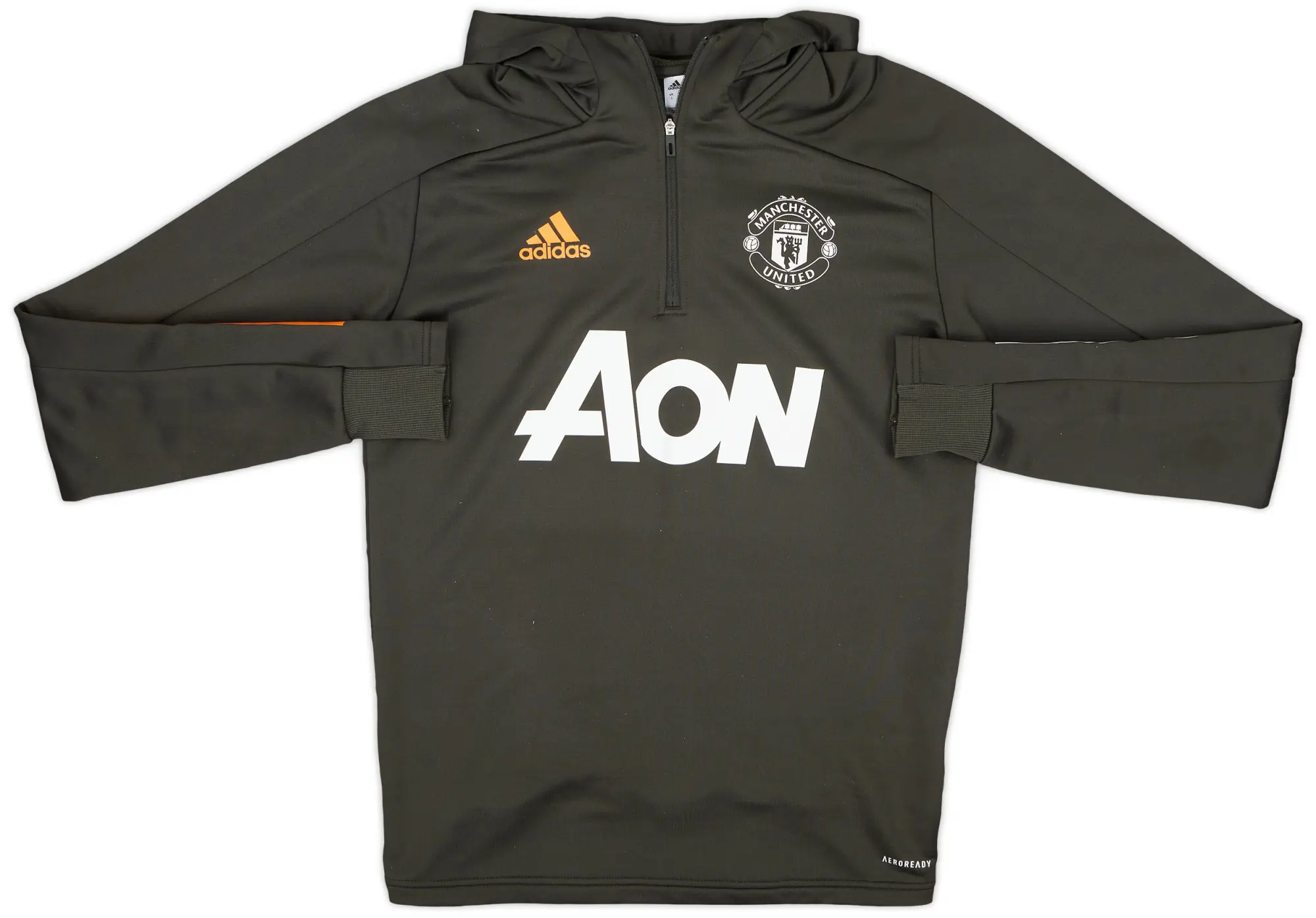 2020-21 Manchester United adidas 1/4 Zip Drill Top - 7/10 - (S)