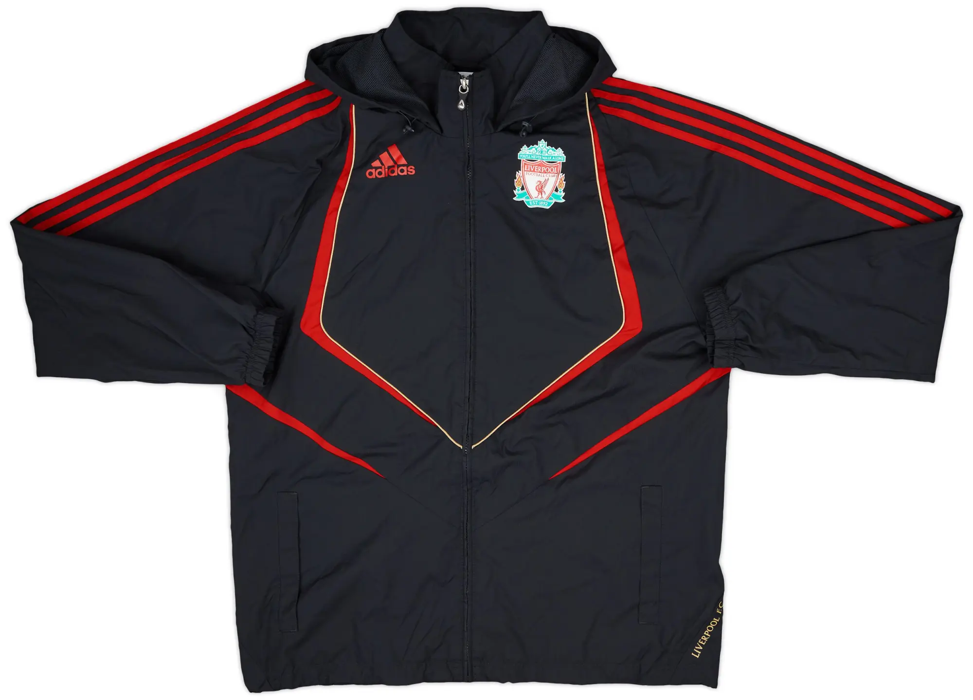 2009-10 Liverpool adidas Hooded Rain Jacket - 8/10 - (M/L)