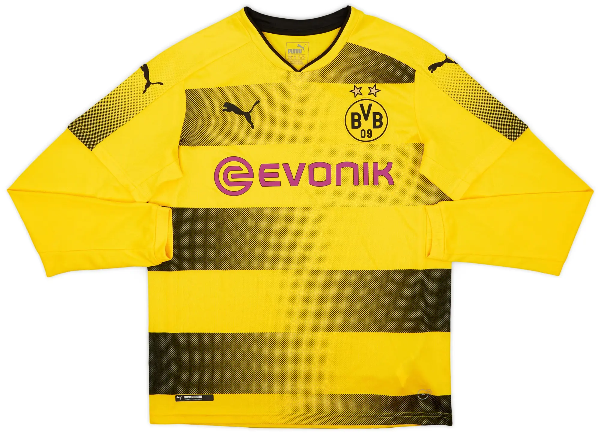 Puma 2017-18 Borussia Dortmund Home L/S Shirt - 8/10 - (L.Boys)