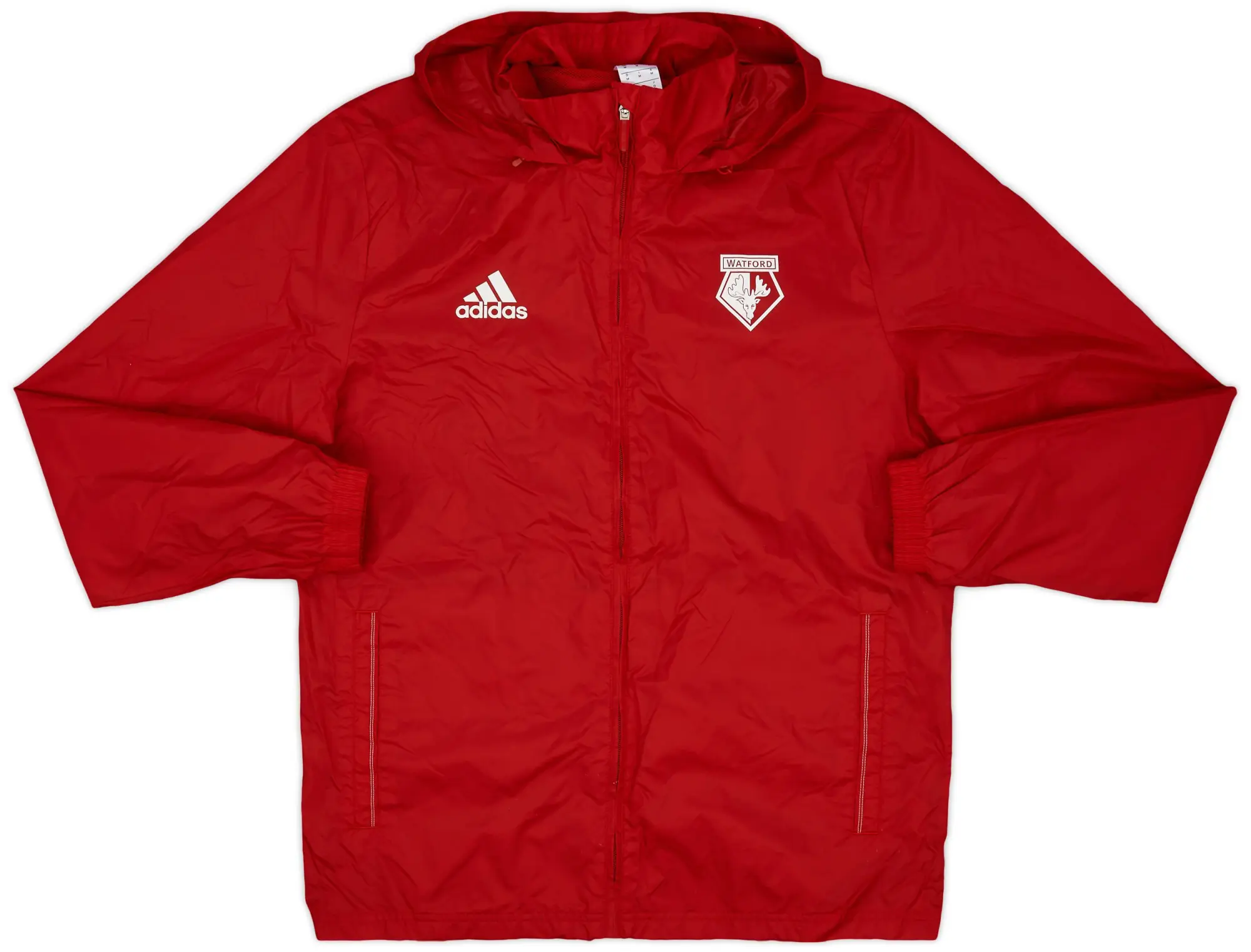 2017-18 Watford adidas Hooded Rain Jacket - 9/10 - (M)
