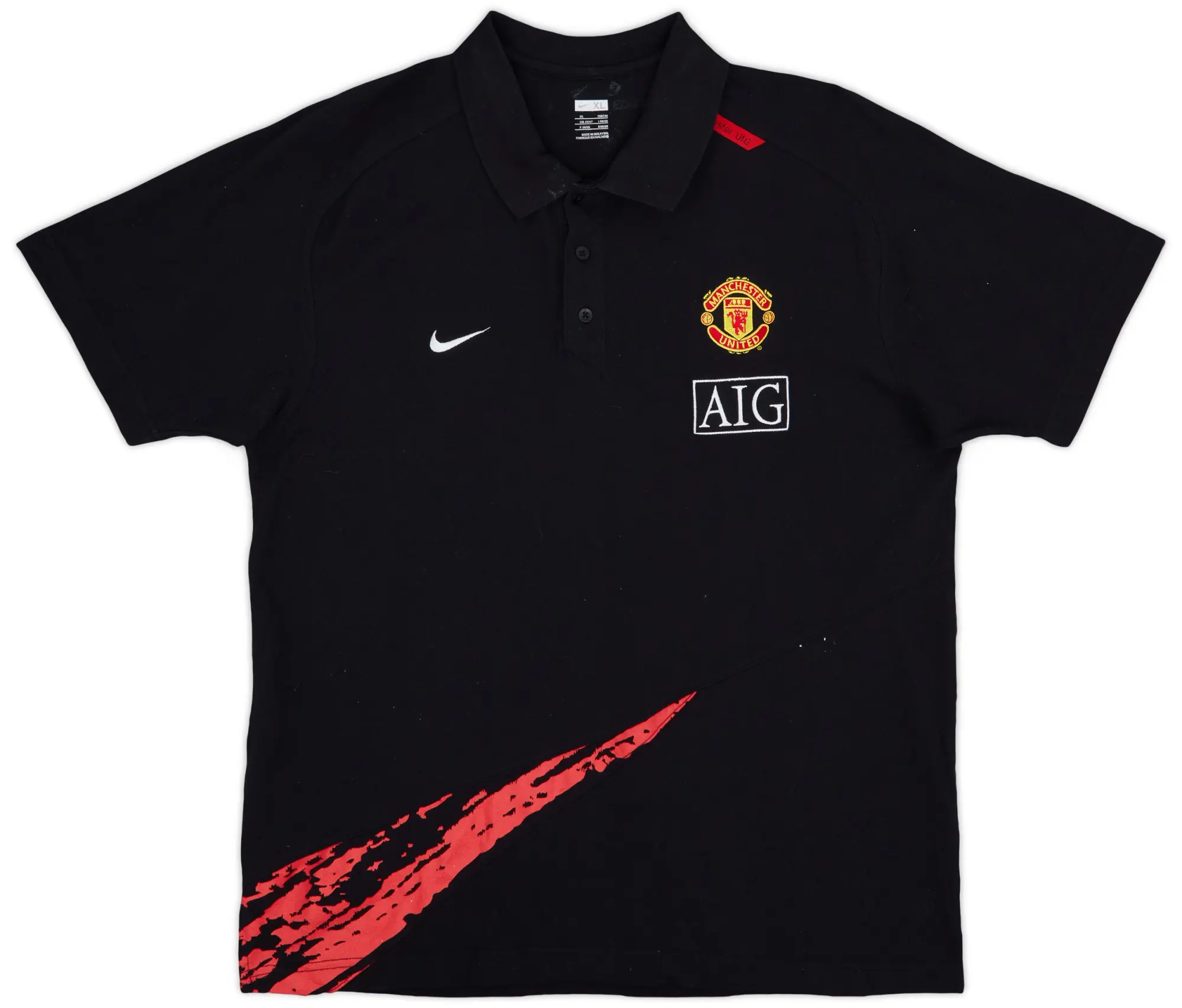 2007-08 Manchester United Nike Polo Shirt - 7/10 - (XL)
