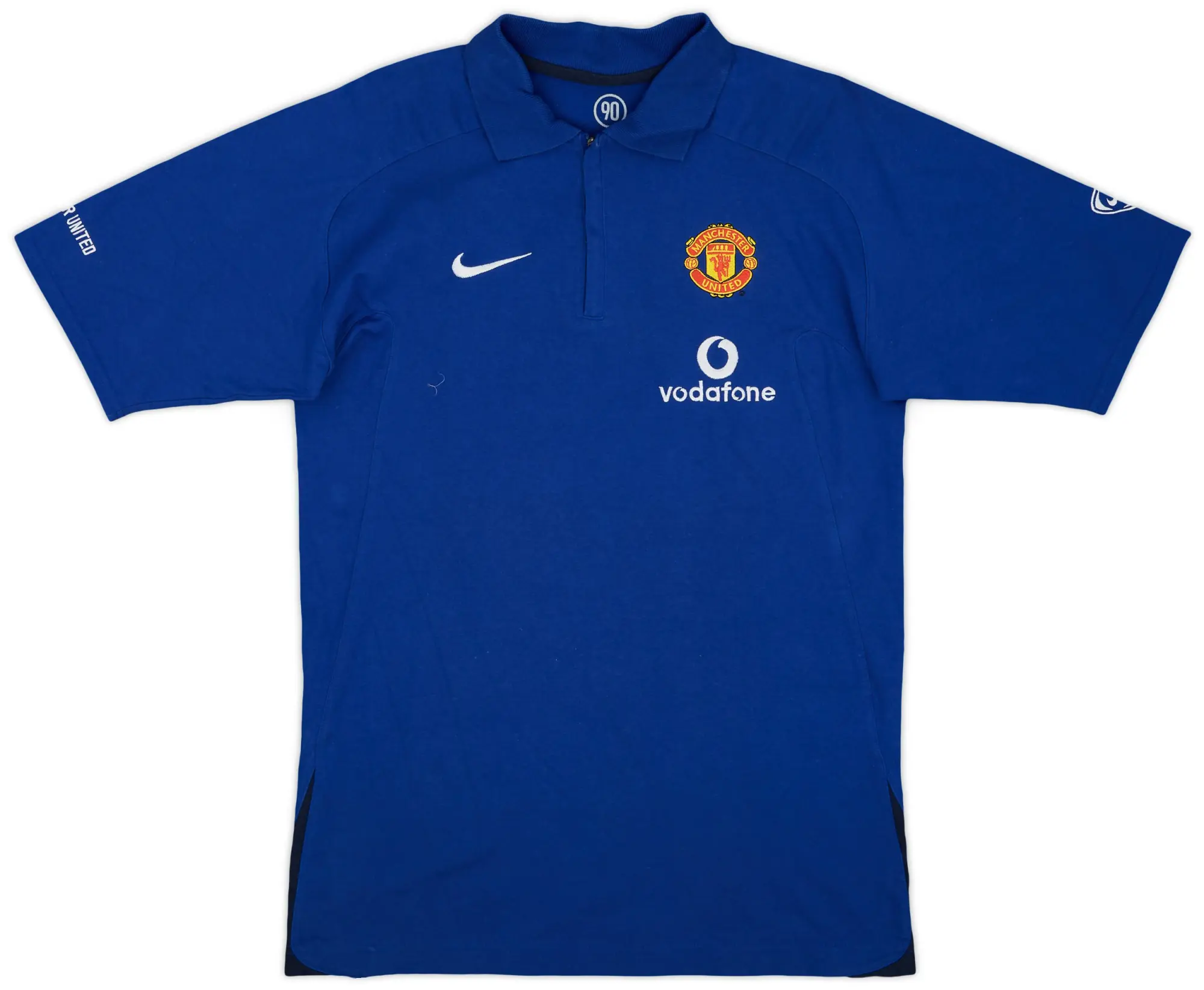 2005-06 Manchester United Nike 1/4 Zip Polo Shirt - 7/10 - (S)