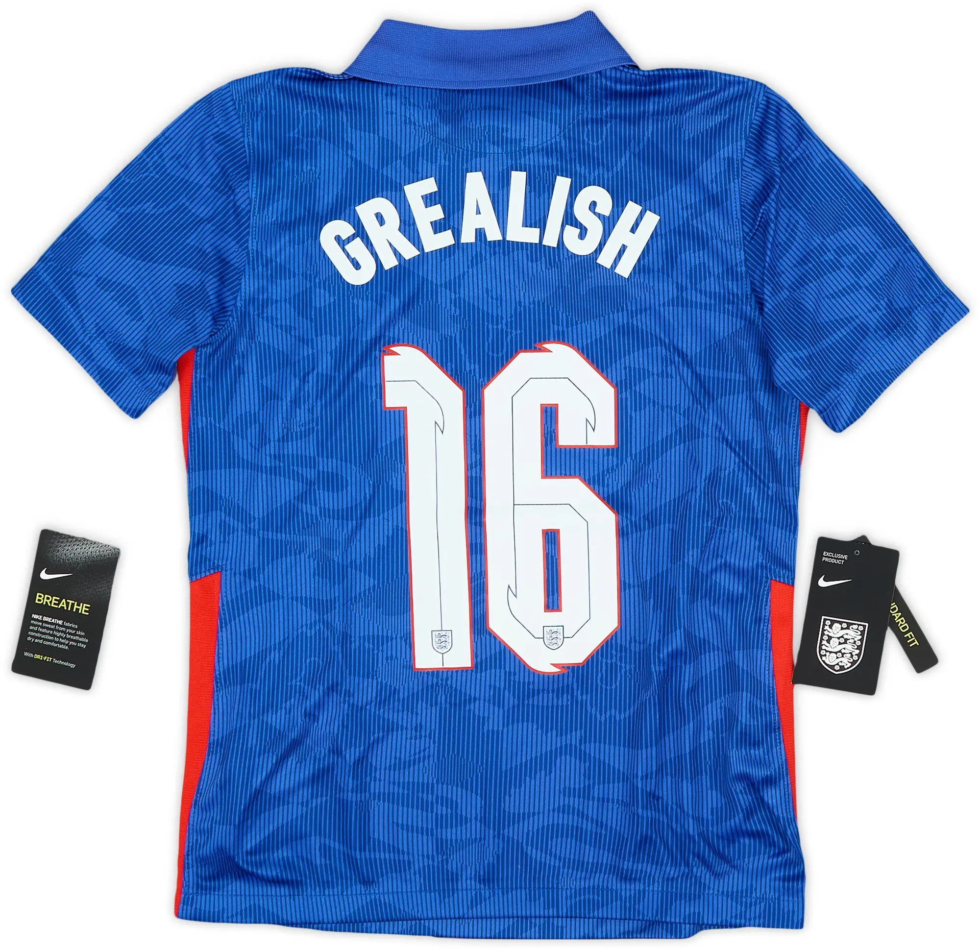 Nike 2020-21 England Away Shirt Grealish #16 (M.Boys)