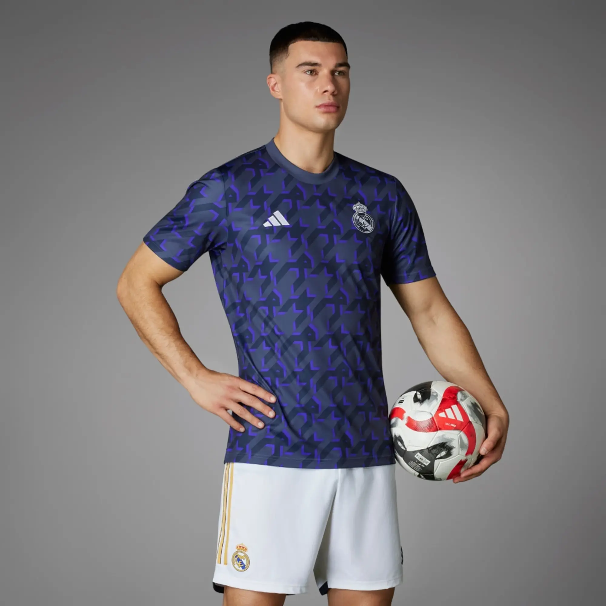 Real Madrid adidas Pre Match Shirt - Navy