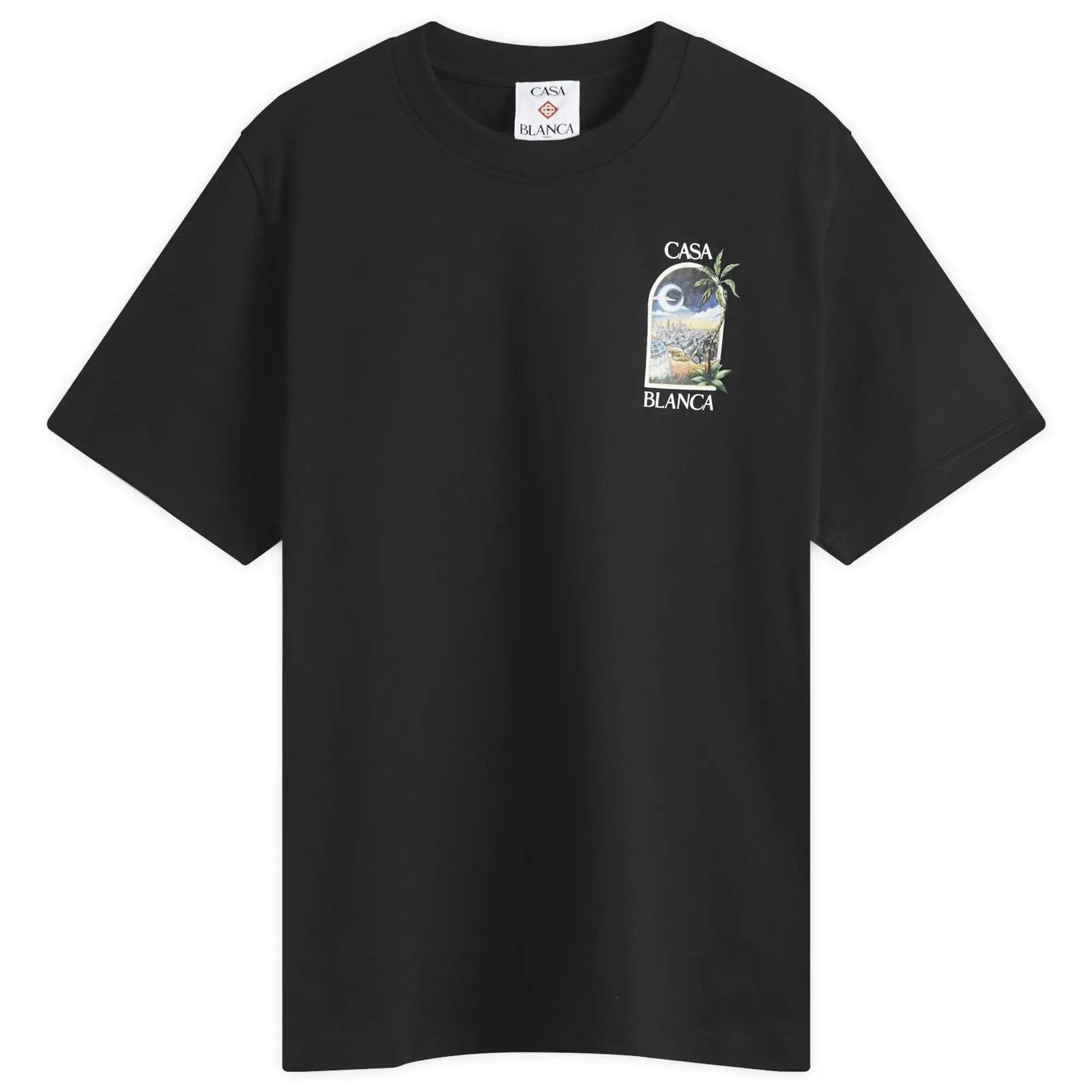 Casablanca La Night Printed T-Shirt - Black