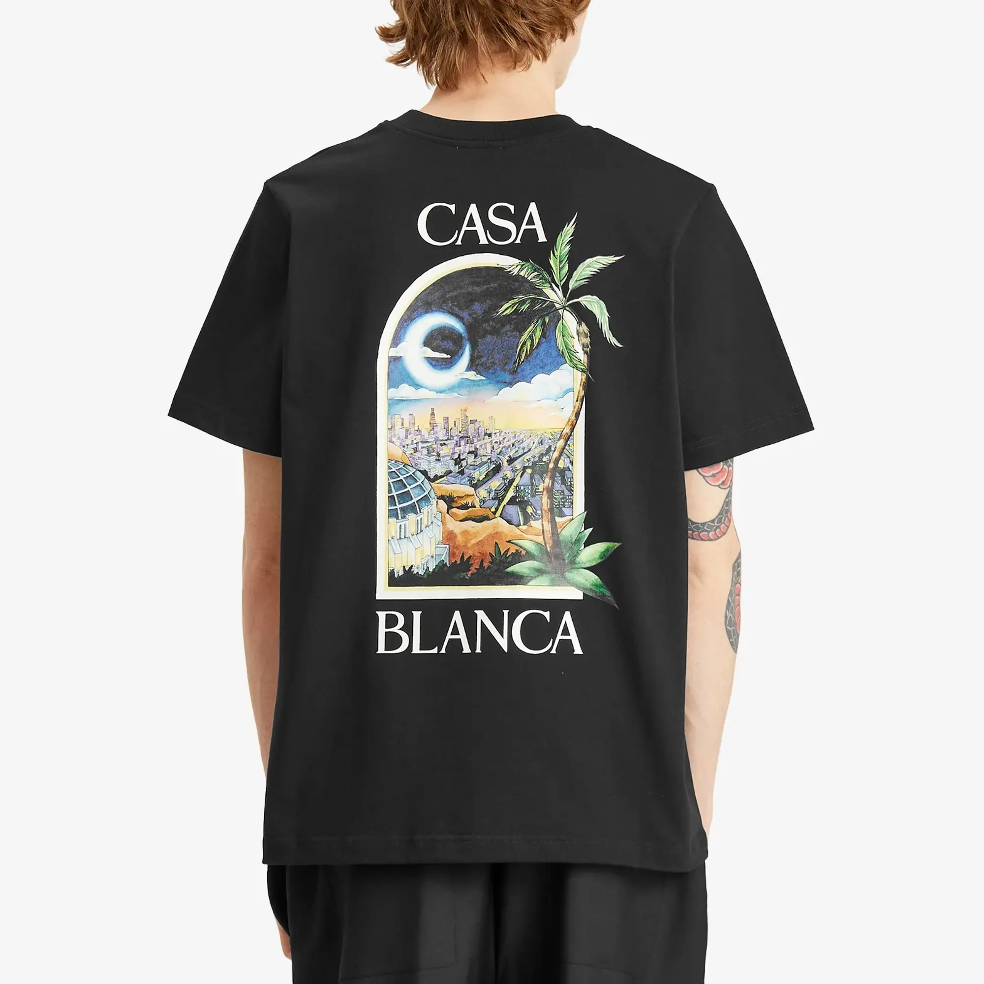 Casablanca La Night Printed T-Shirt - Black