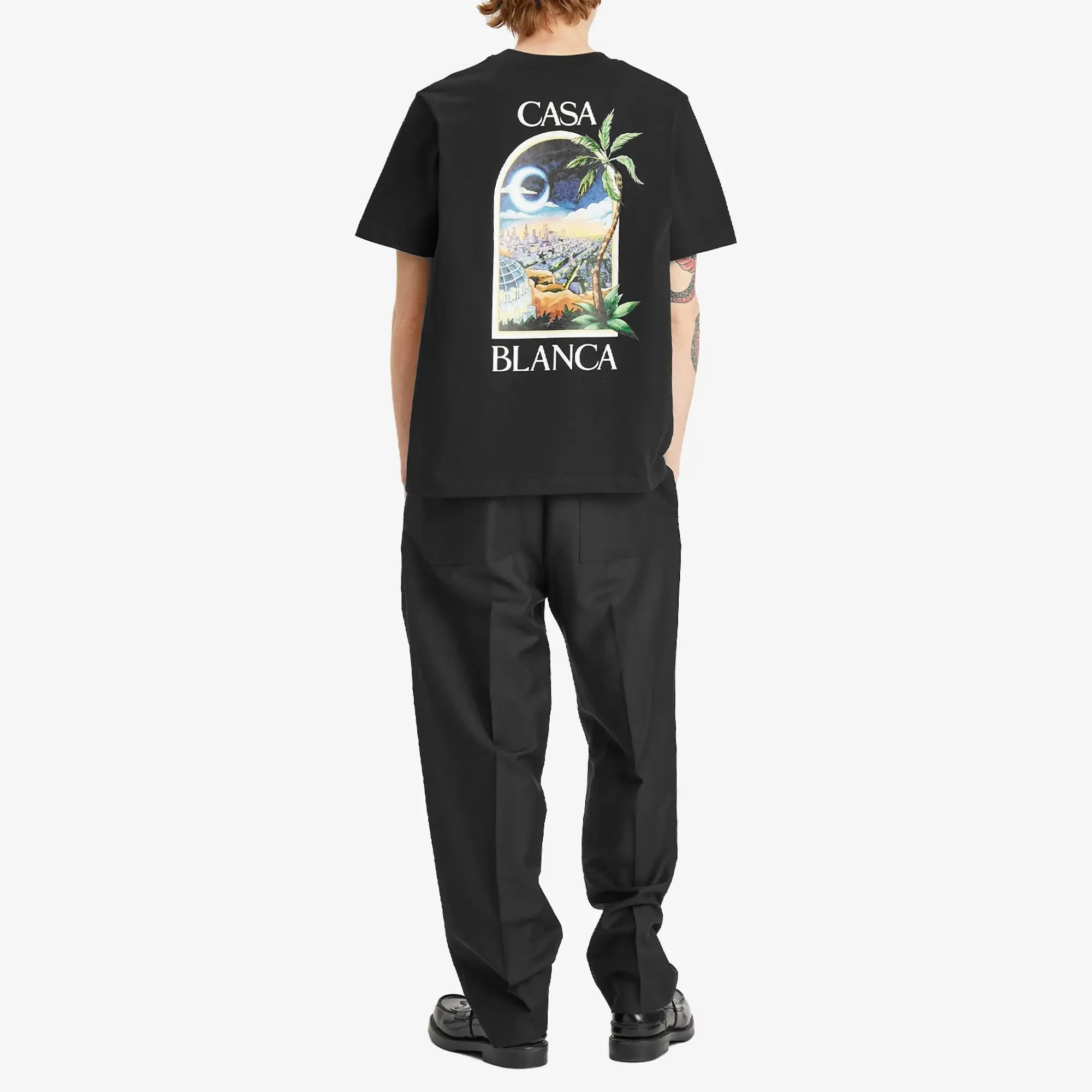 Casablanca La Night Printed T-Shirt - Black