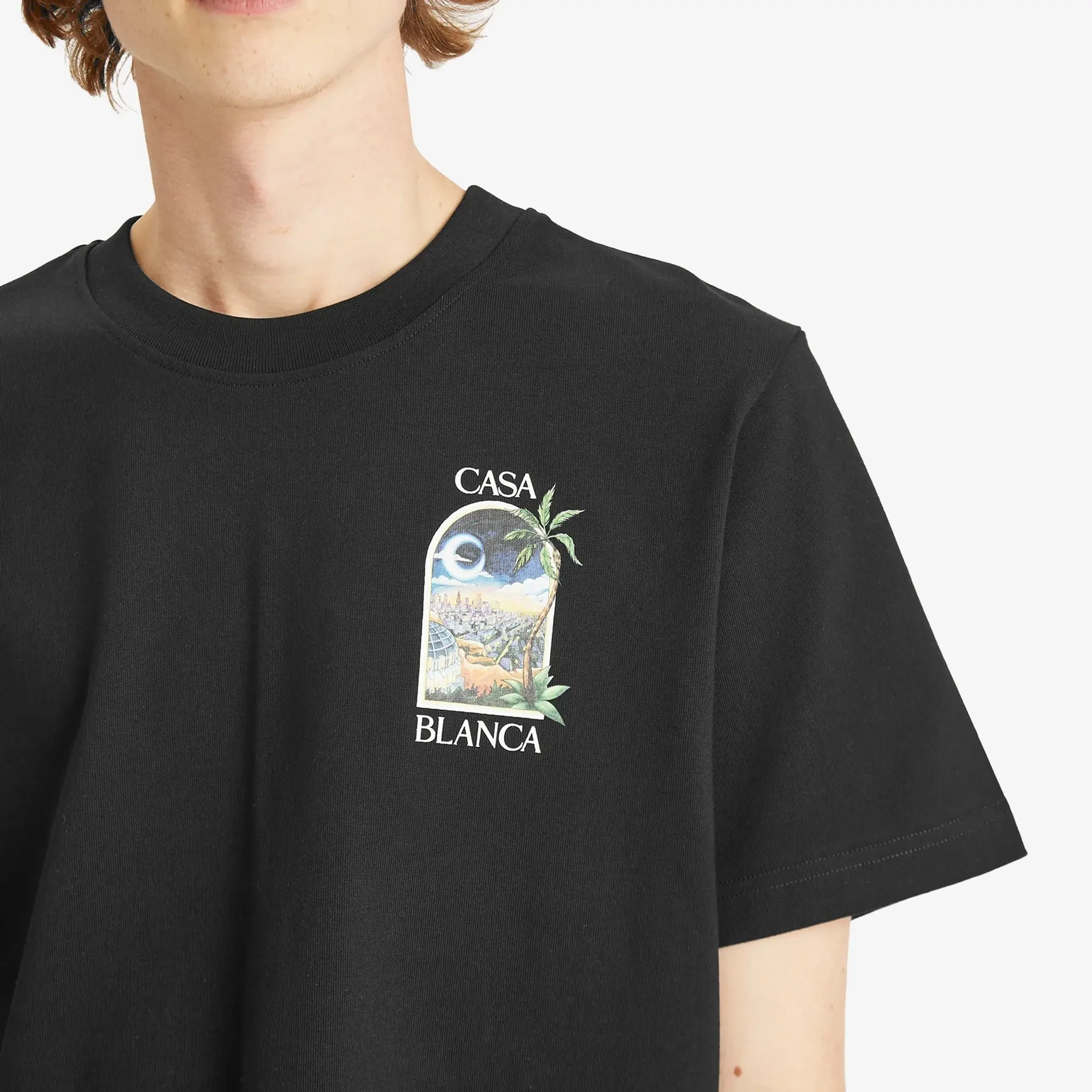 Casablanca La Night Printed T-Shirt - Black