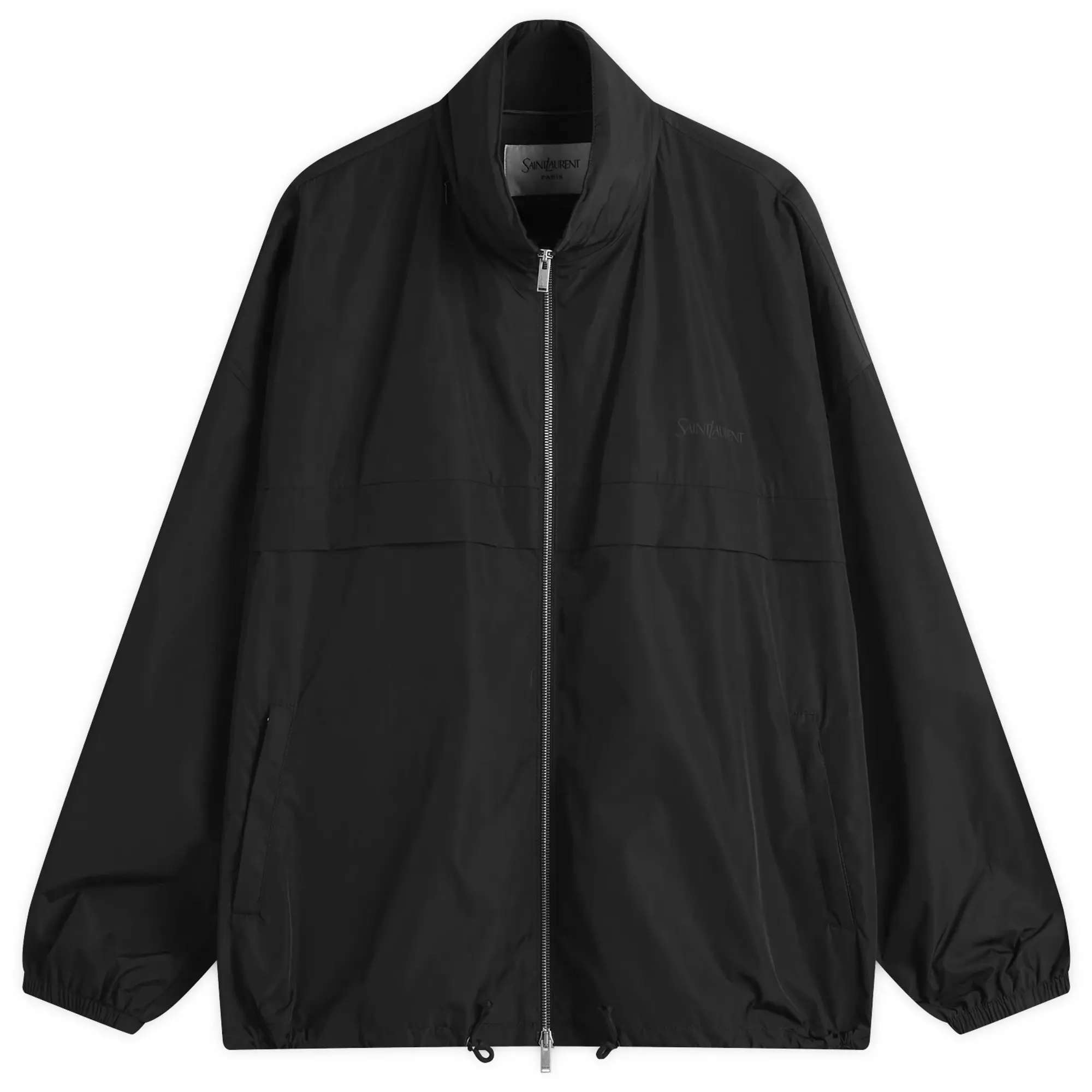 Saint Laurent Men's Zip Through Hooded Jacket Noir