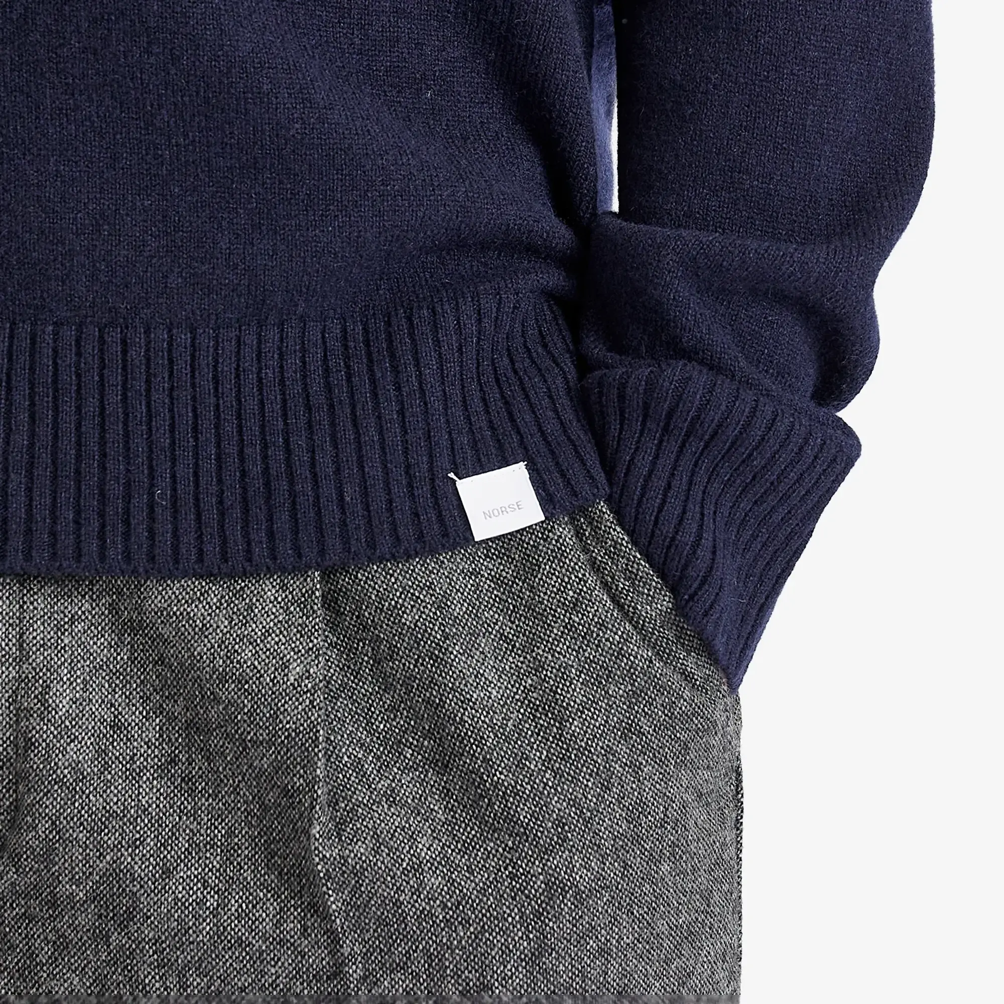 Norse Projects Men's Standard Merino Lambswool Polo Dark Navy