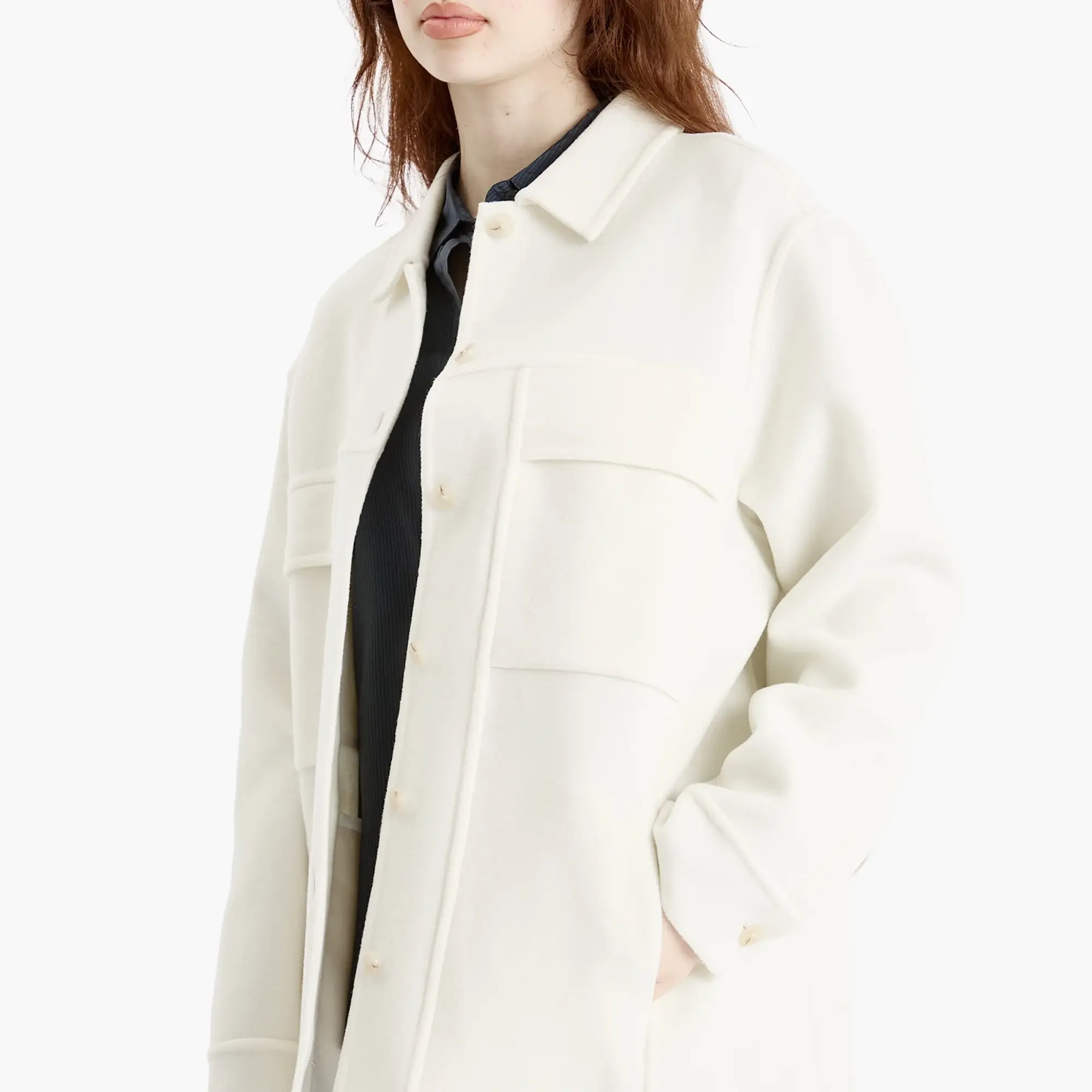 Closed Women's Shacket Shirt Jacket Ivory