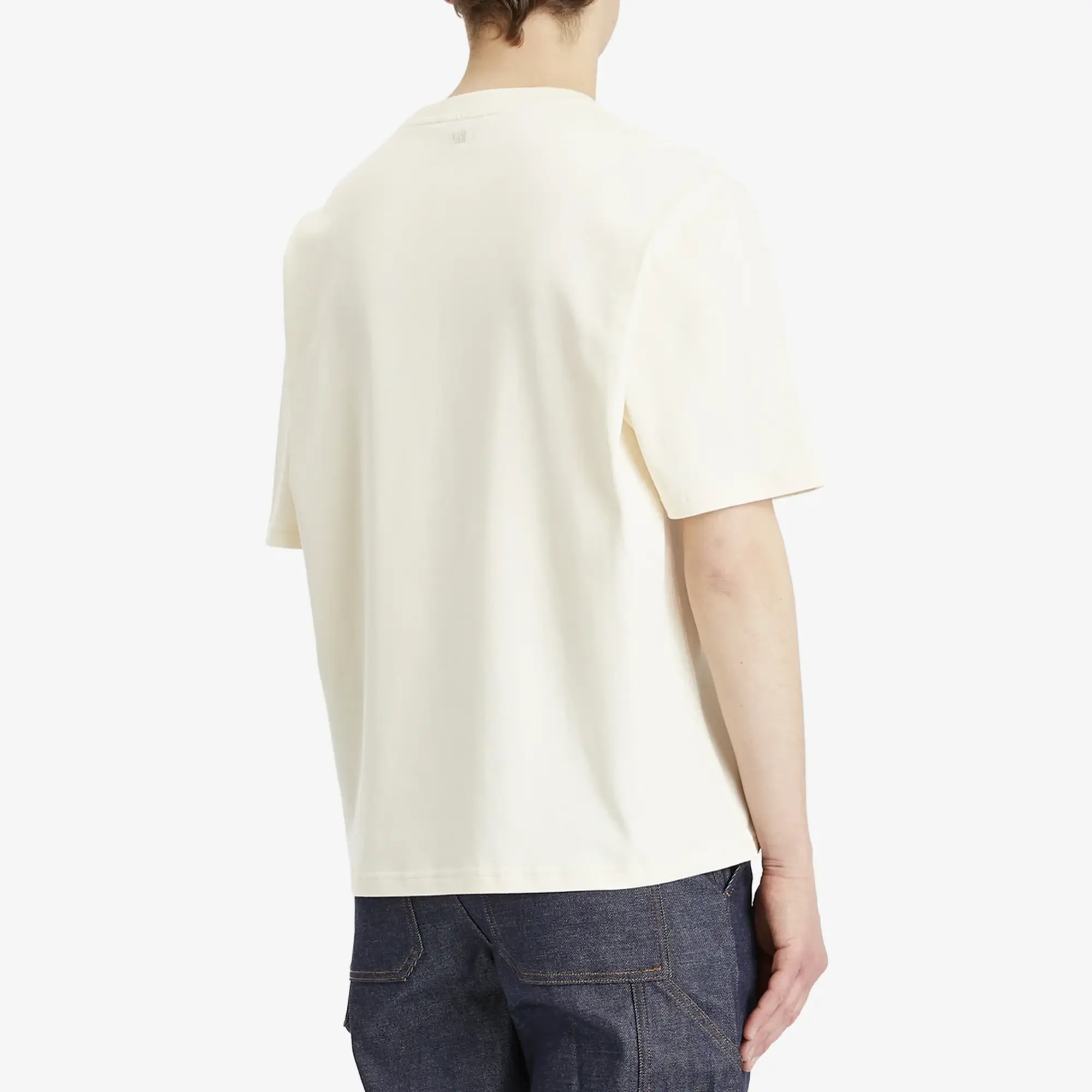 AMI Paris Men's AMI Paris Men's Jersey T Shirt White Cream
