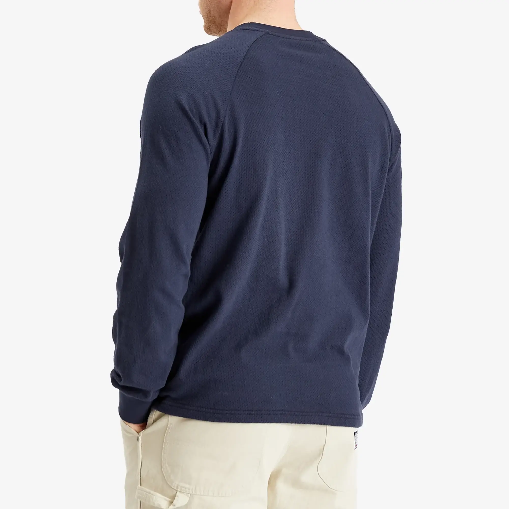 Patta Men's Arc Logo Mesh Long Sleeve T-Shirt Black Iris