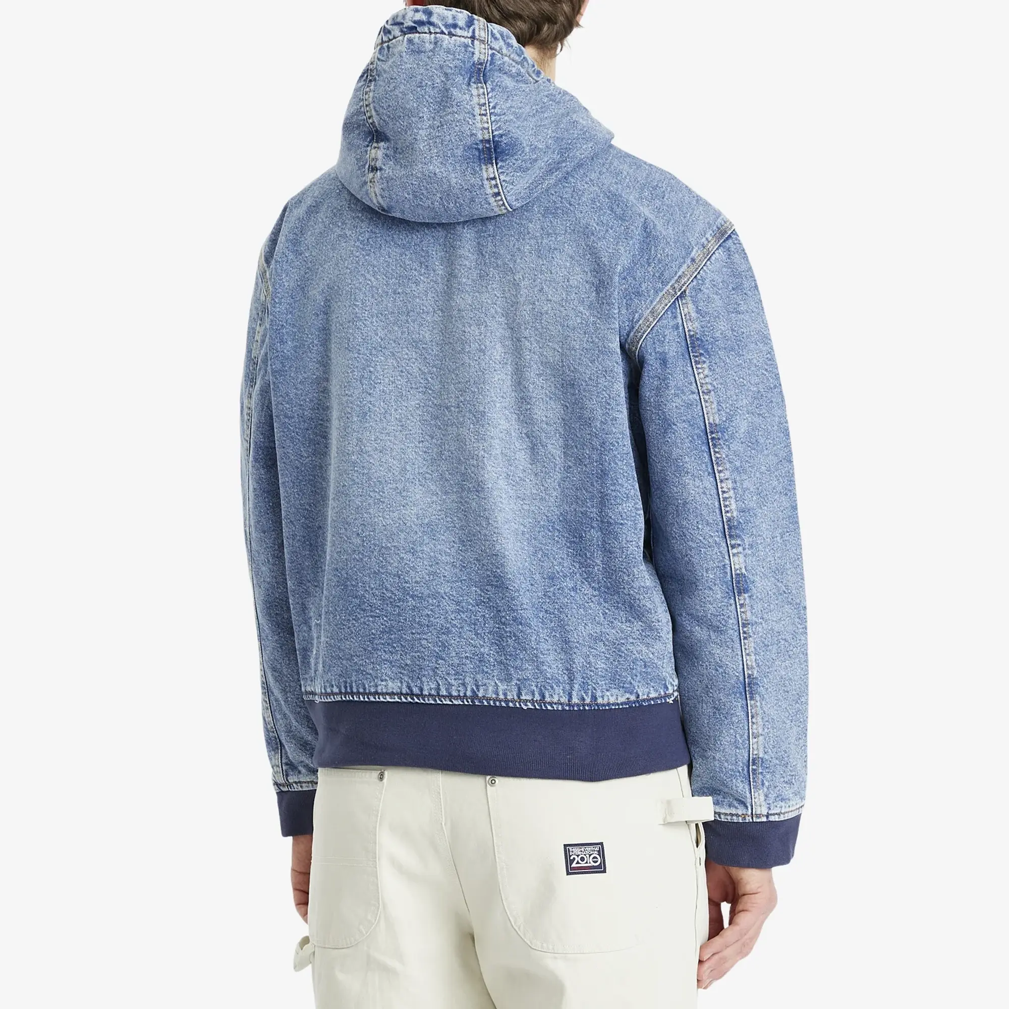Dickies Men's Hooded Denim Jacket Rinsed Blue W/ Fade