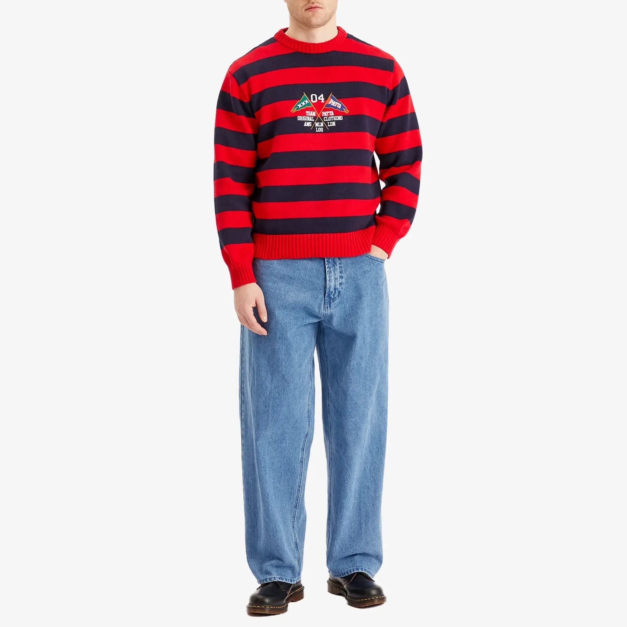 Patta Men's Stripe Flag Knit Jumper Multi