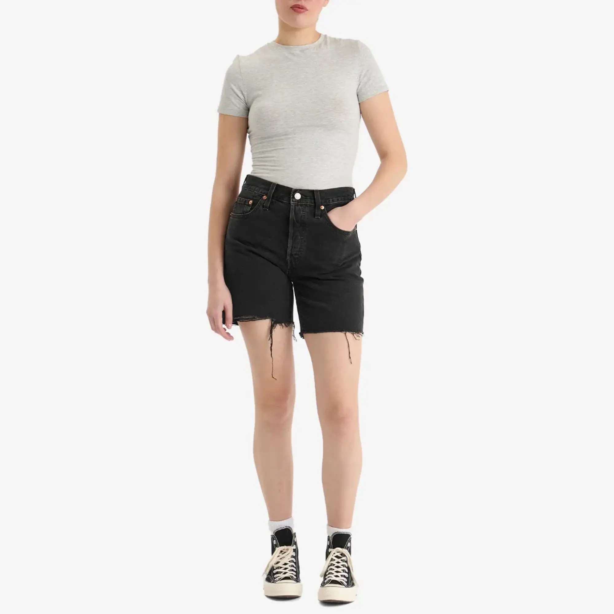 Levis 501® Mid Thigh Short Lunar Black