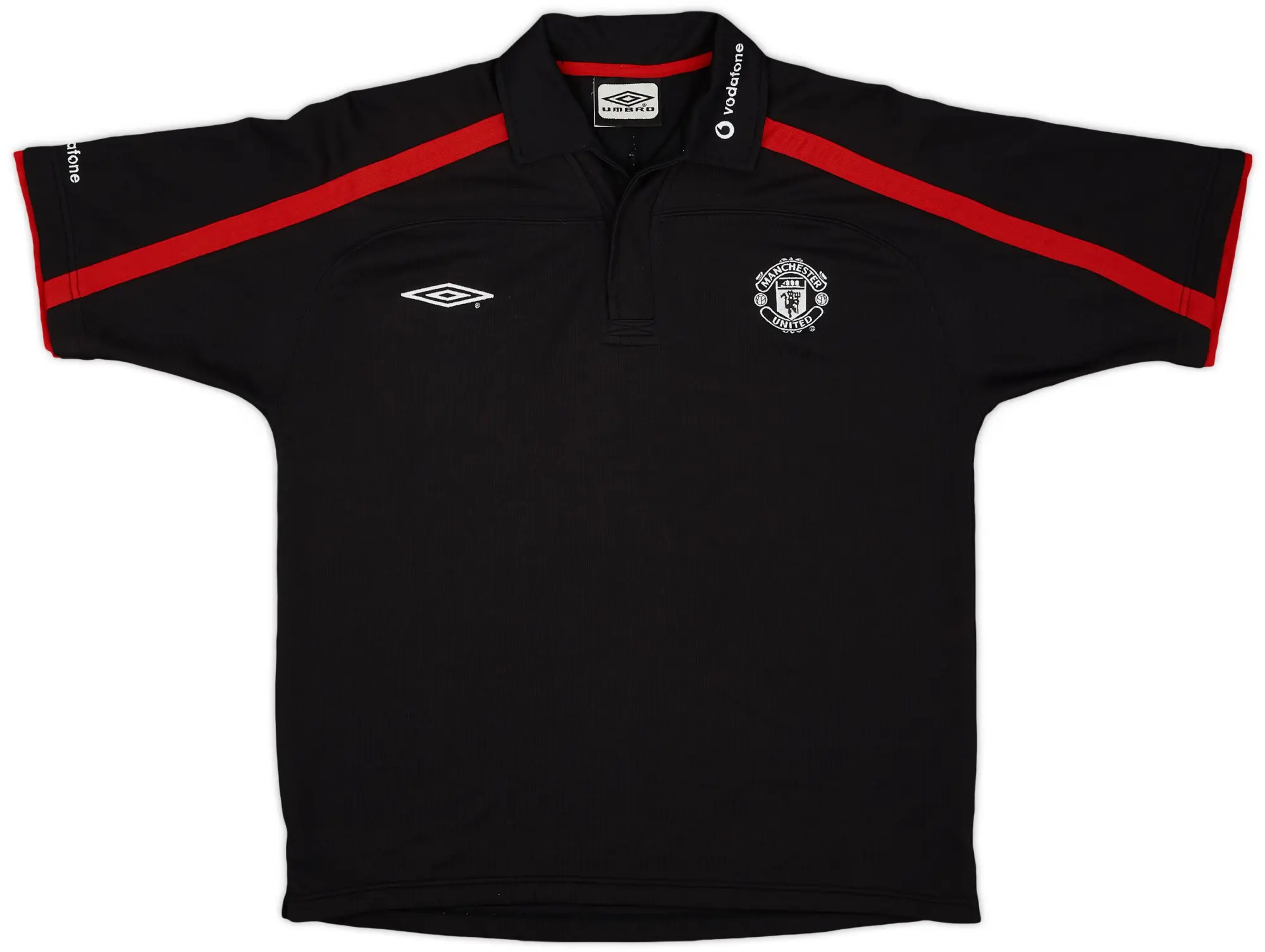 2001-02 Manchester United Umbro Polo Shirt - 8/10 - (M)