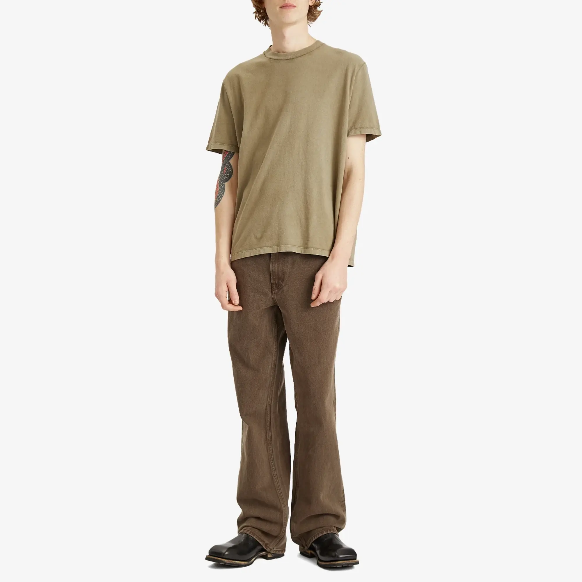 Our Legacy Men's Box T-Shirt Cavalry Olive Legacy Jersey