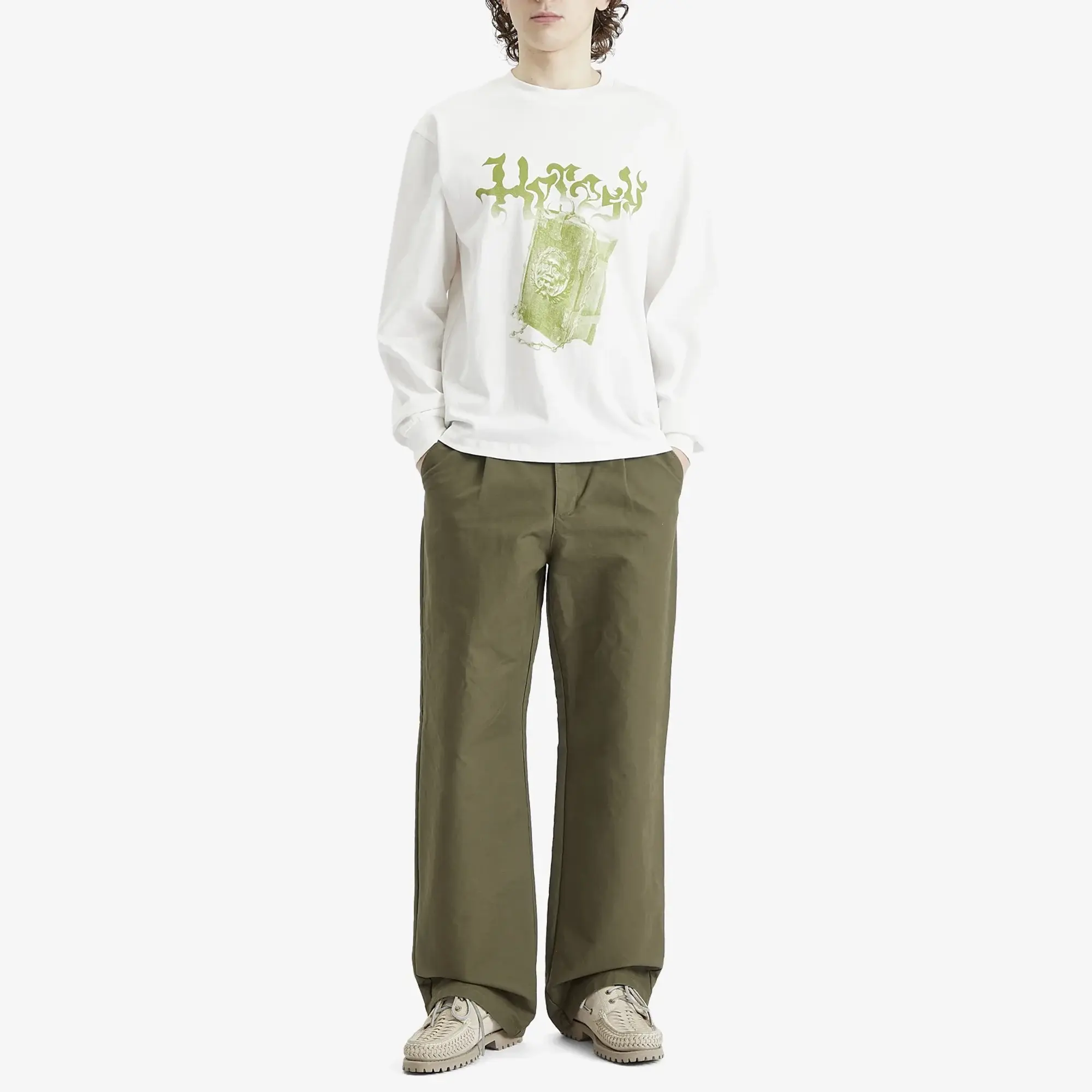 Heresy Men's Tome Longsleeve T-Shirt Ecru