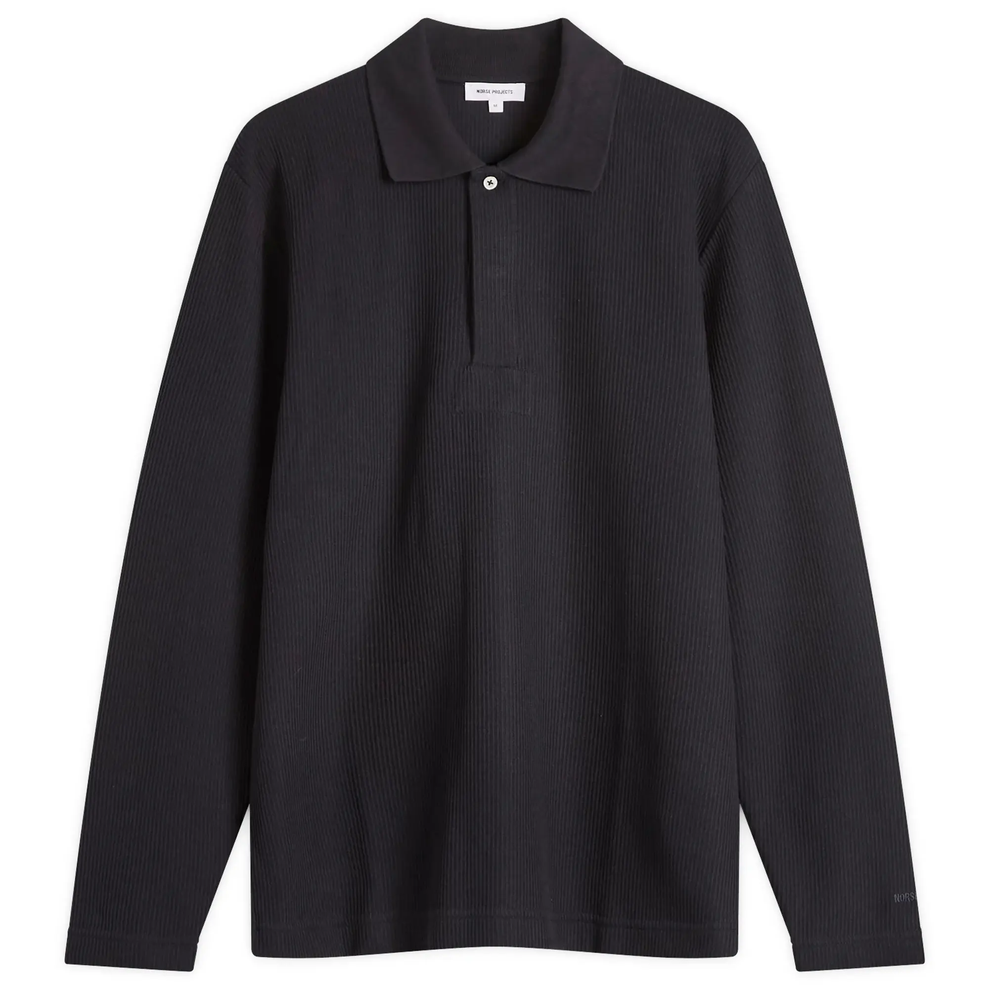 Norse Projects Men's Ruben Double Face Long Sleeve Polo Dark Navy