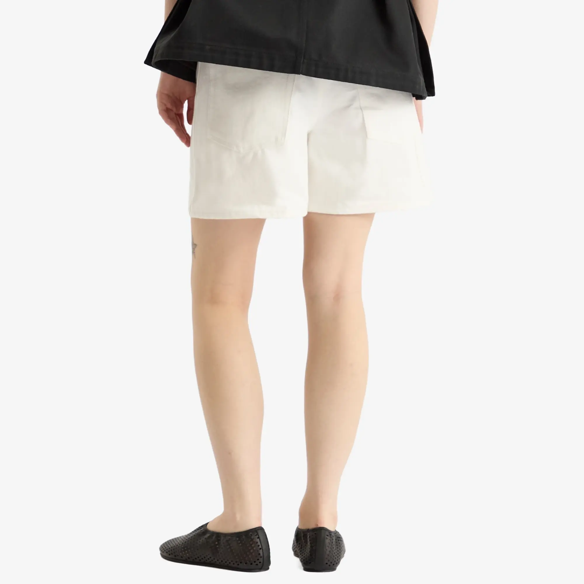 Jil Sander Women's Cargo Denim Shorts Porcelain