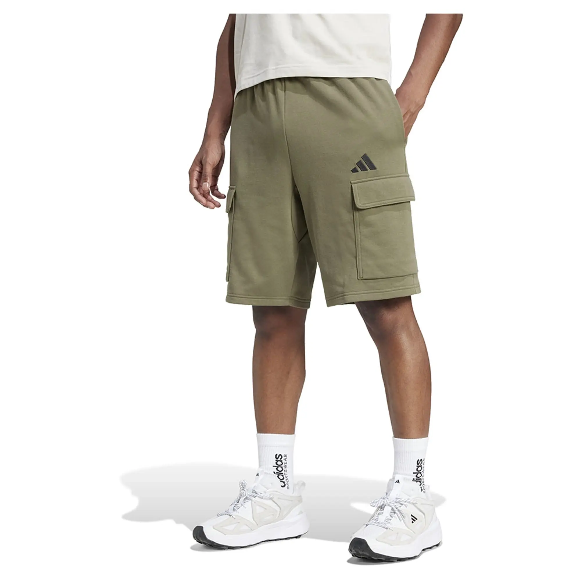 Adidas Essentials Feel Cozy French Terry Cargo Shorts