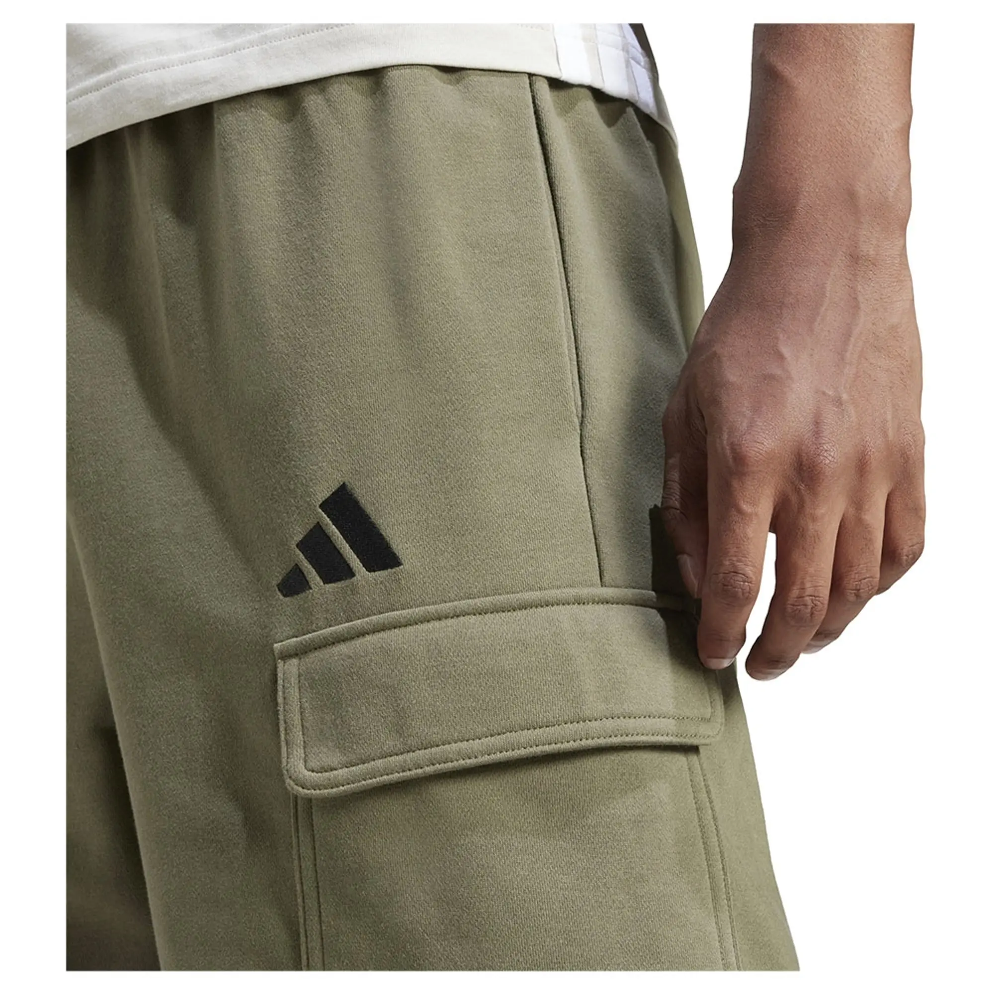 Adidas Essentials Feel Cozy French Terry Cargo Shorts