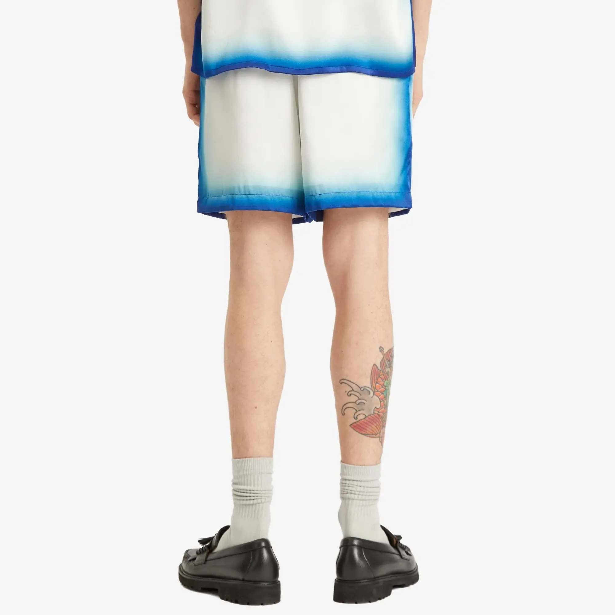 Casablanca Men's Casa Way Skate Drawstring Shorts White/Blue