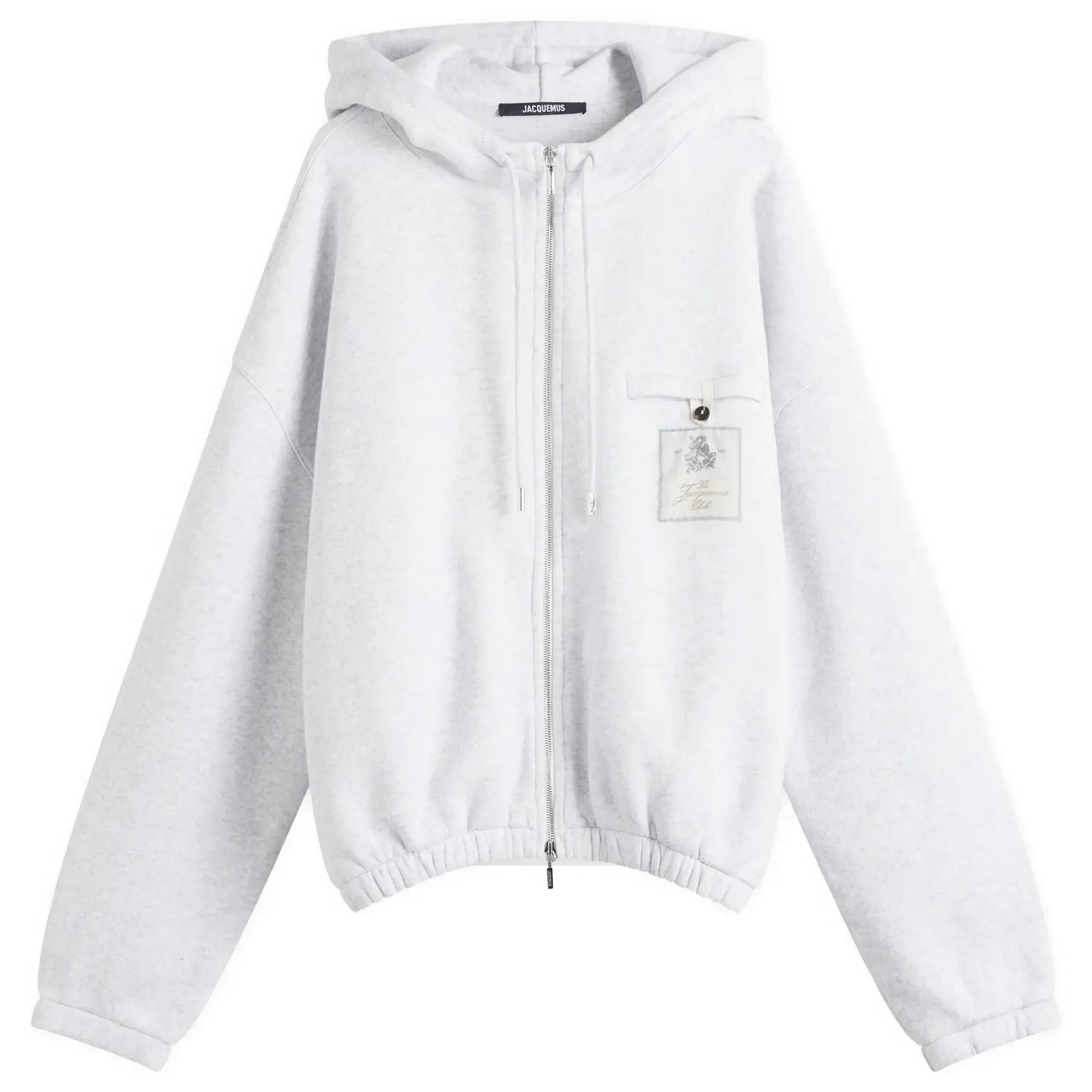 Jacquemus Men's Athletic Club Logo Hoodie Athletic Club Grey