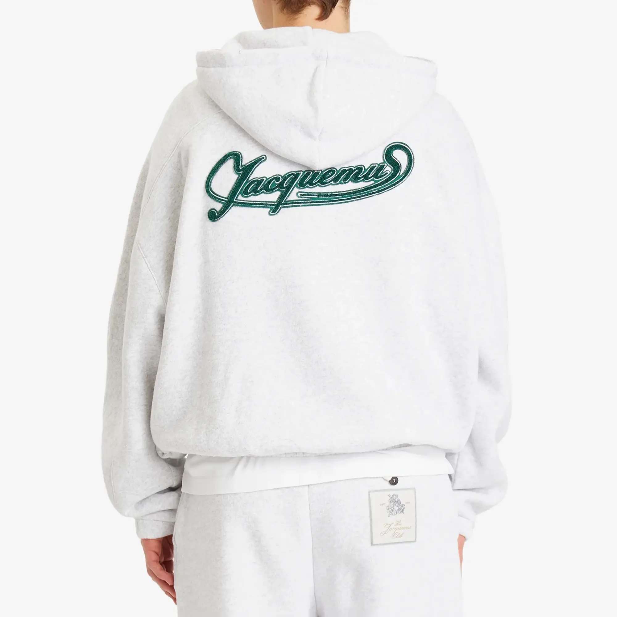 Jacquemus Men's Athletic Club Logo Hoodie Athletic Club Grey