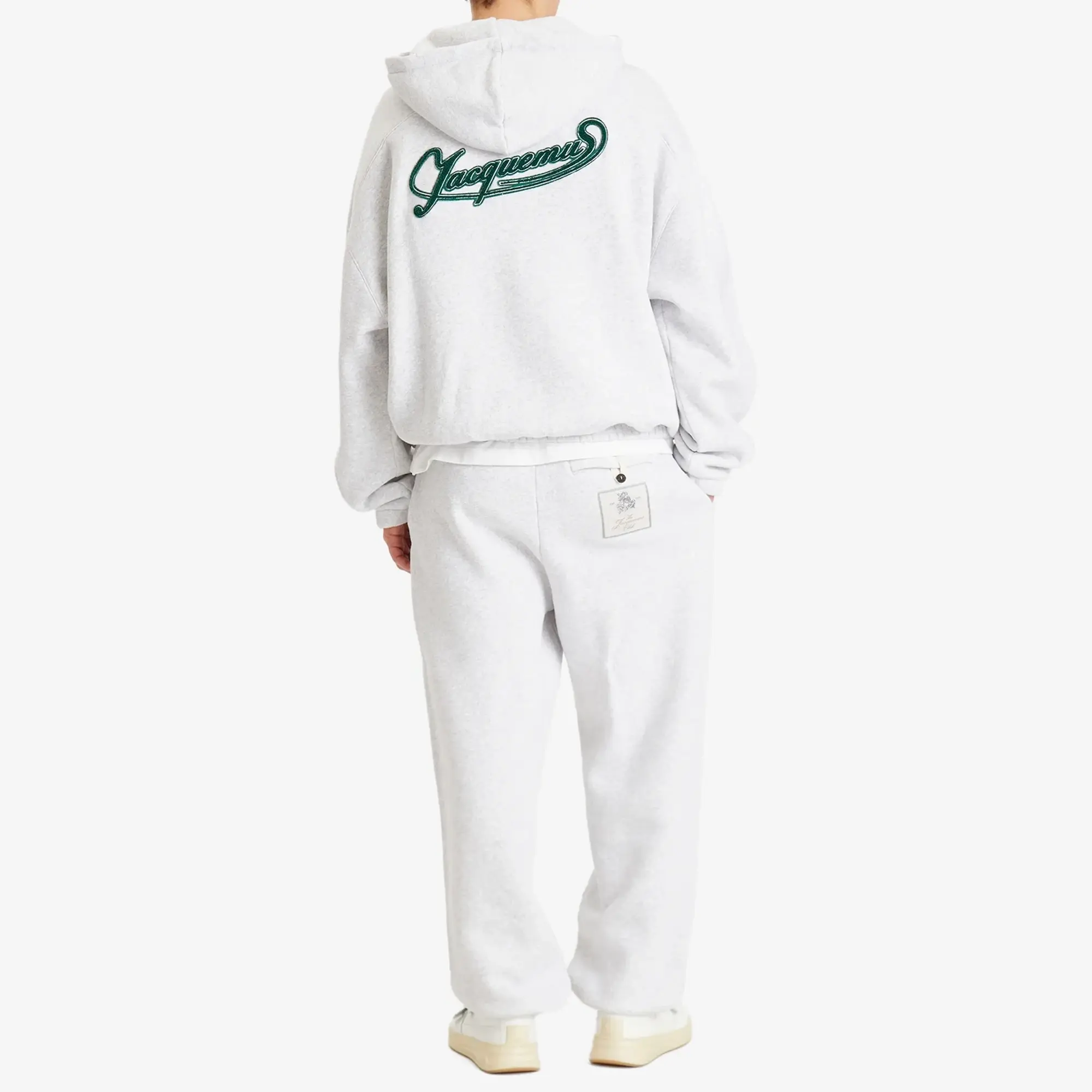 Jacquemus Men's Athletic Club Logo Hoodie Athletic Club Grey
