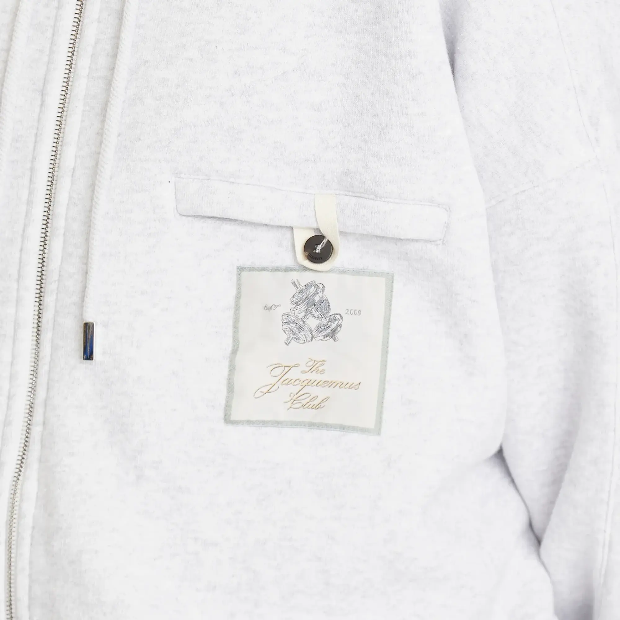 Jacquemus Men's Athletic Club Logo Hoodie Athletic Club Grey