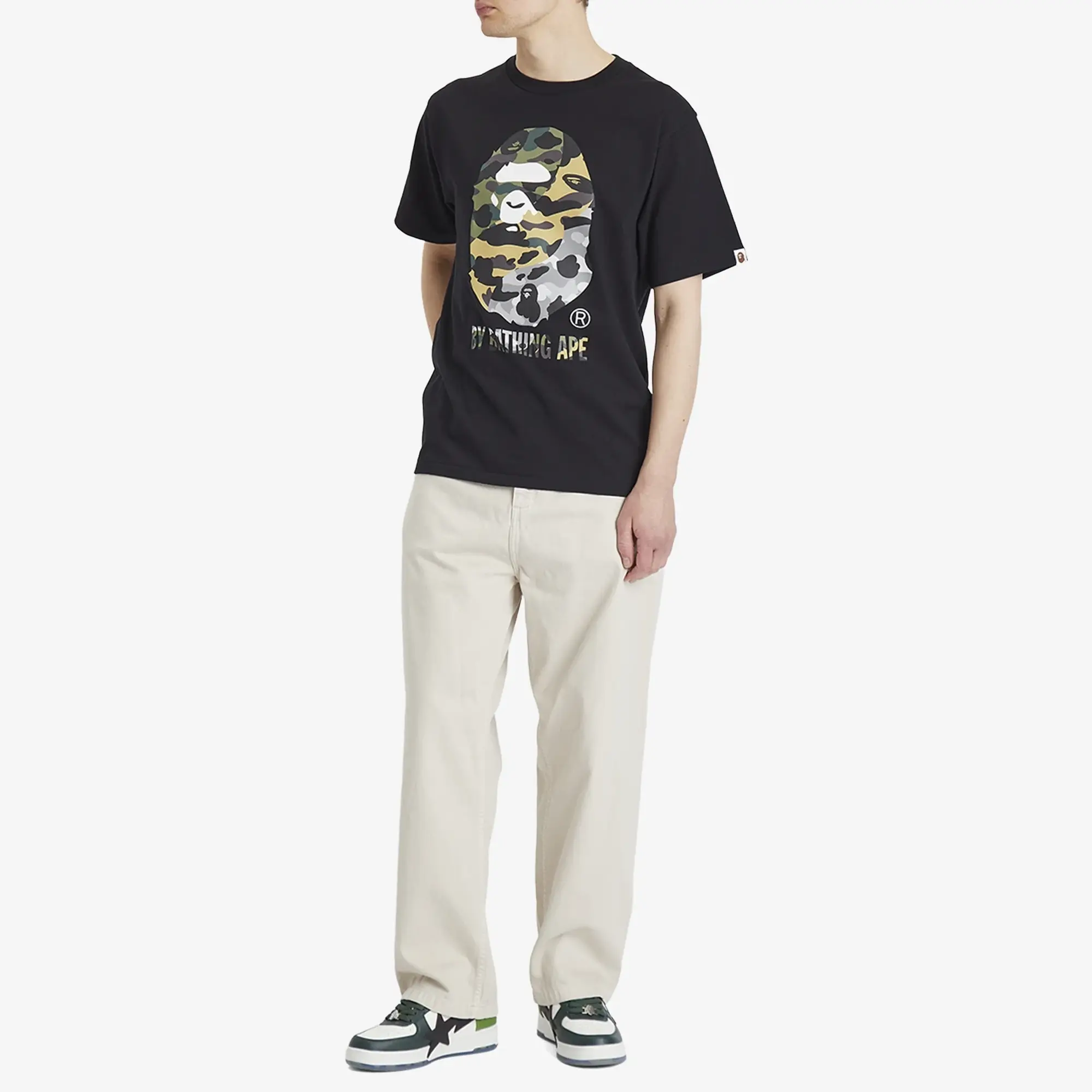 A Bathing Ape Men's 1St Camo Crazy By Bathing Ape Tee Black
