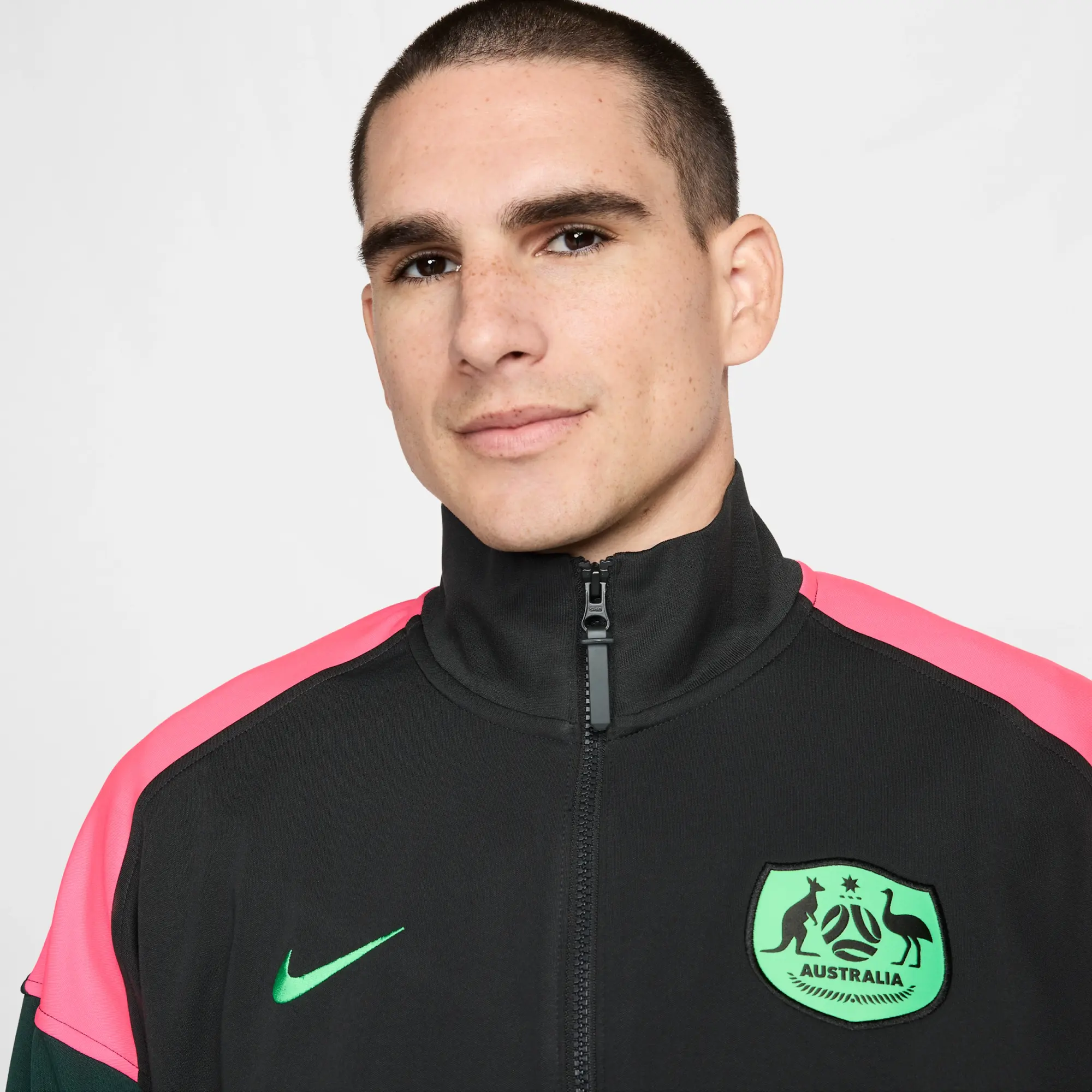 Australia Academy Pro Men's Nike Dri-FIT Football Anthem Jacket - Green - Polyester