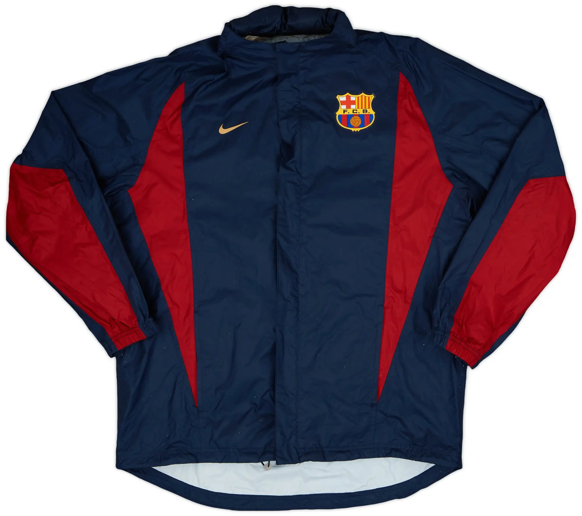 2002-03 Barcelona Nike Hooded Rain Jacket - 9/10 - (L)